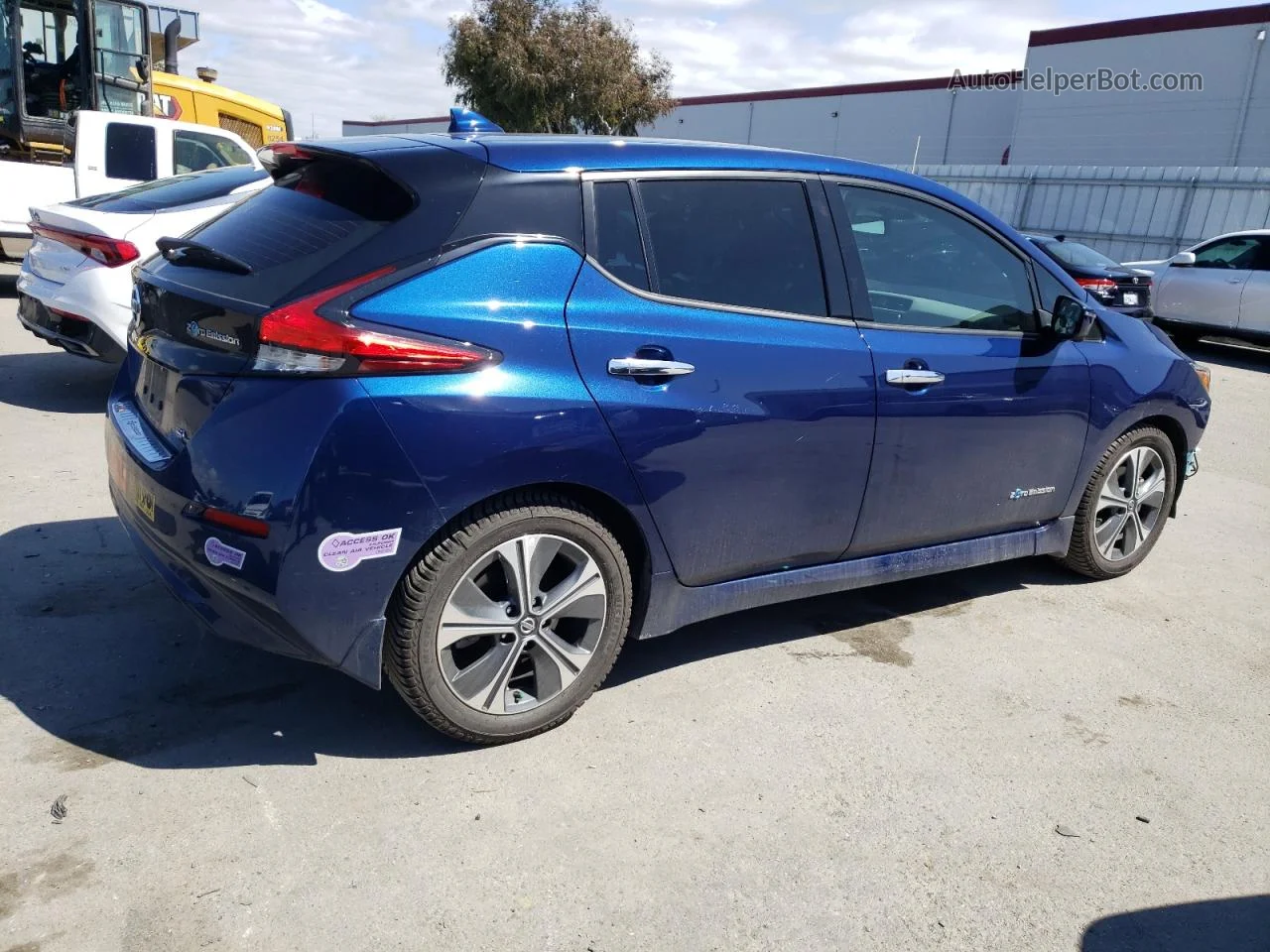 2019 Nissan Leaf S Blue vin: 1N4AZ1CP0KC303117