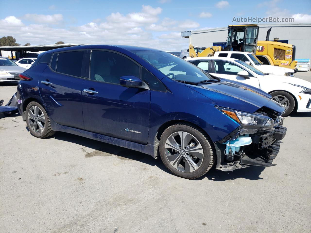 2019 Nissan Leaf S Blue vin: 1N4AZ1CP0KC303117