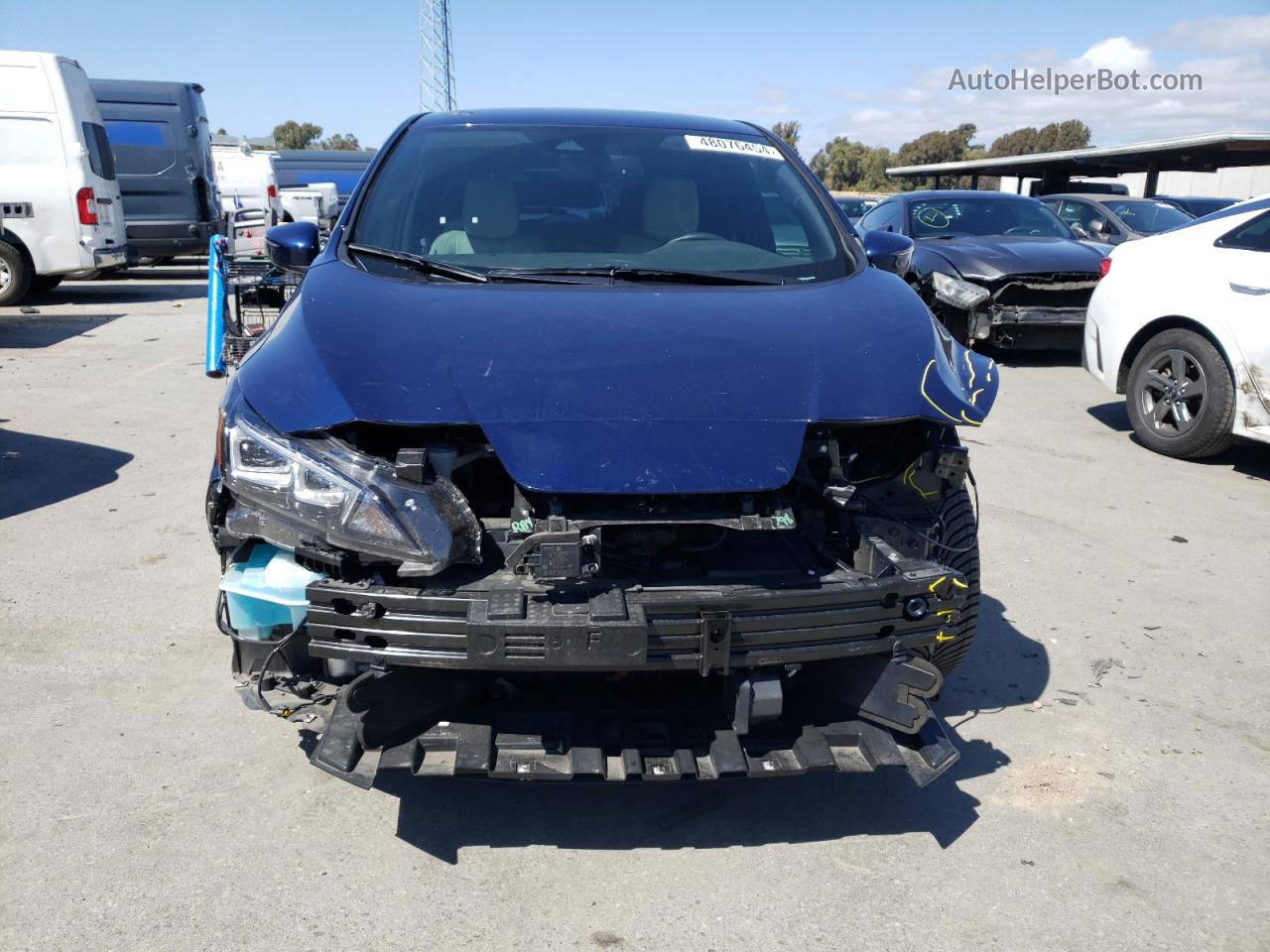 2019 Nissan Leaf S Blue vin: 1N4AZ1CP0KC303117