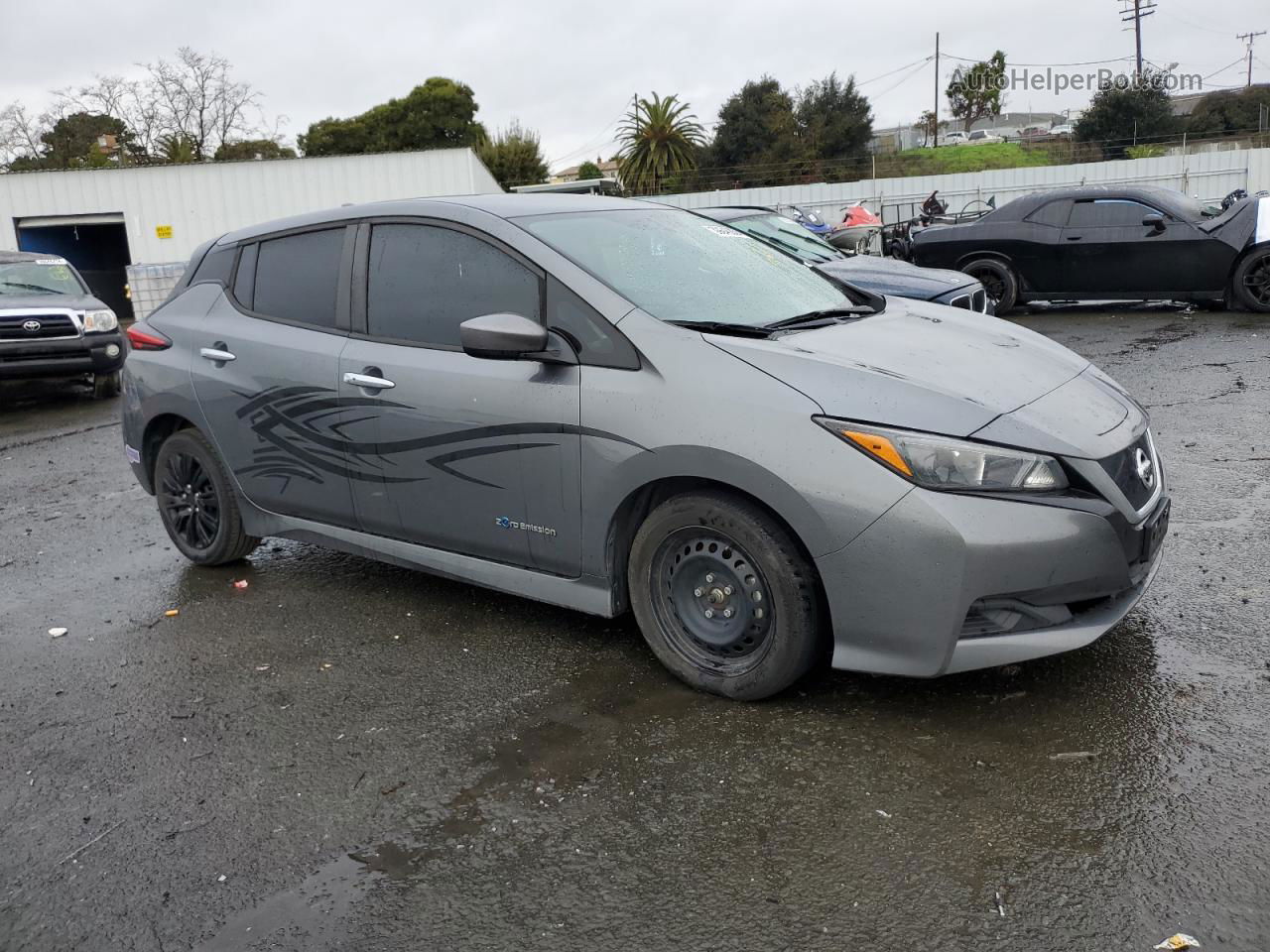 2019 Nissan Leaf S Gray vin: 1N4AZ1CP0KC305532