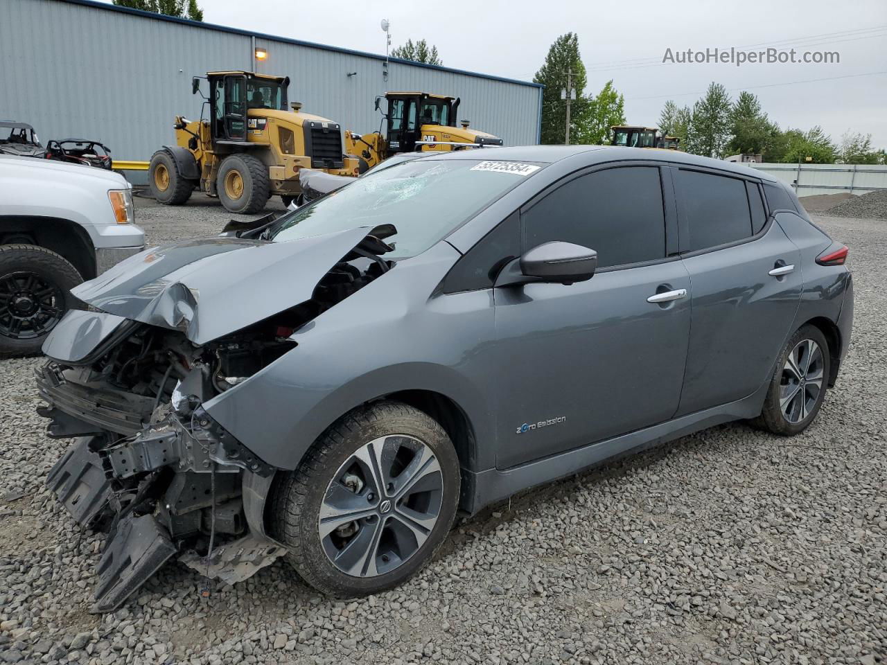 2019 Nissan Leaf S Угольный vin: 1N4AZ1CP0KC306549