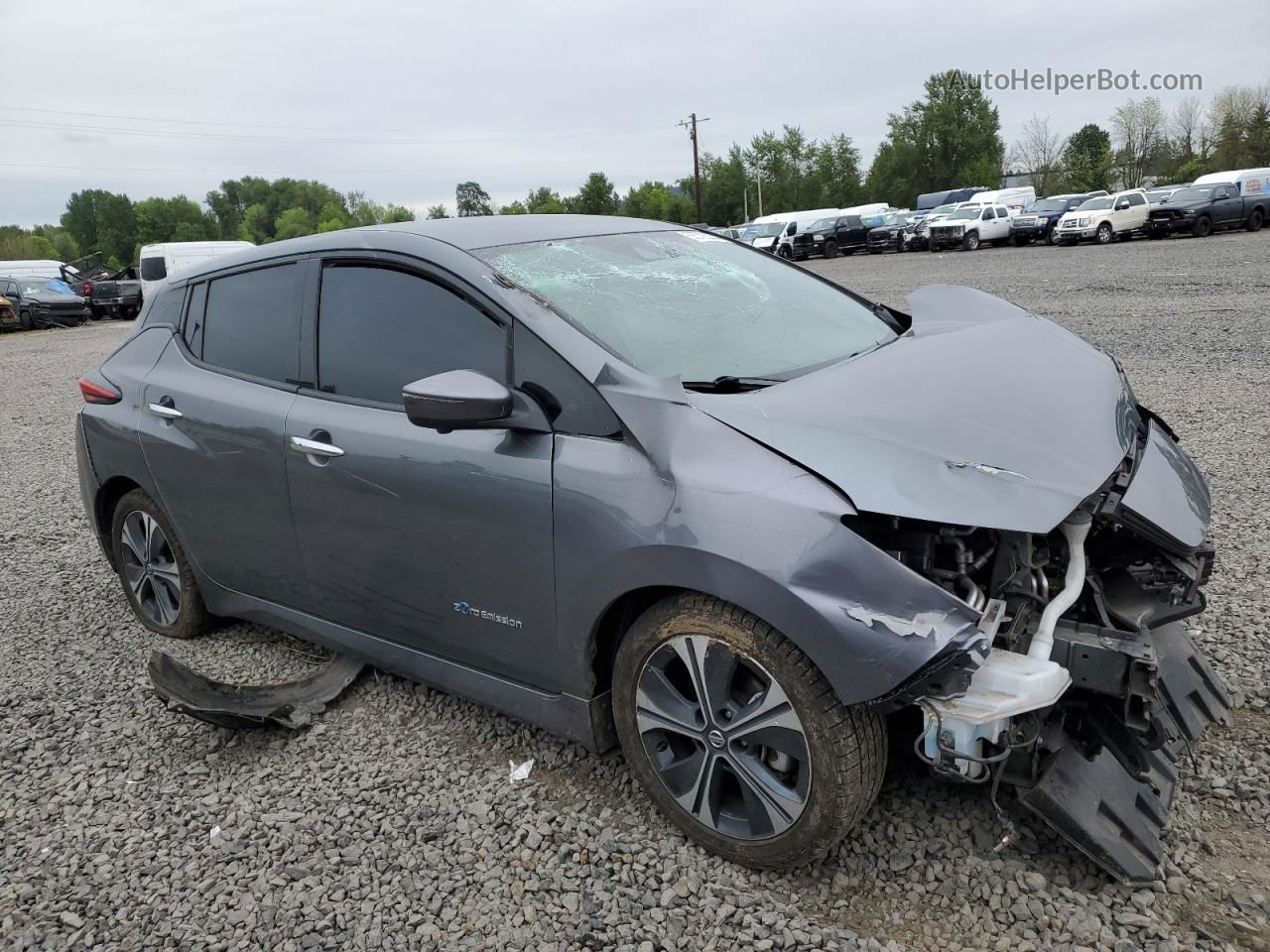 2019 Nissan Leaf S Угольный vin: 1N4AZ1CP0KC306549