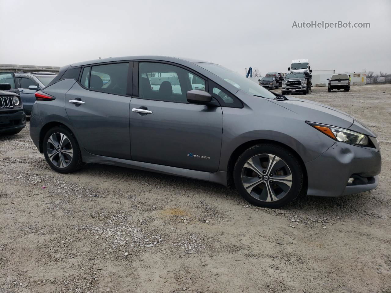 2019 Nissan Leaf S Серый vin: 1N4AZ1CP0KC309645