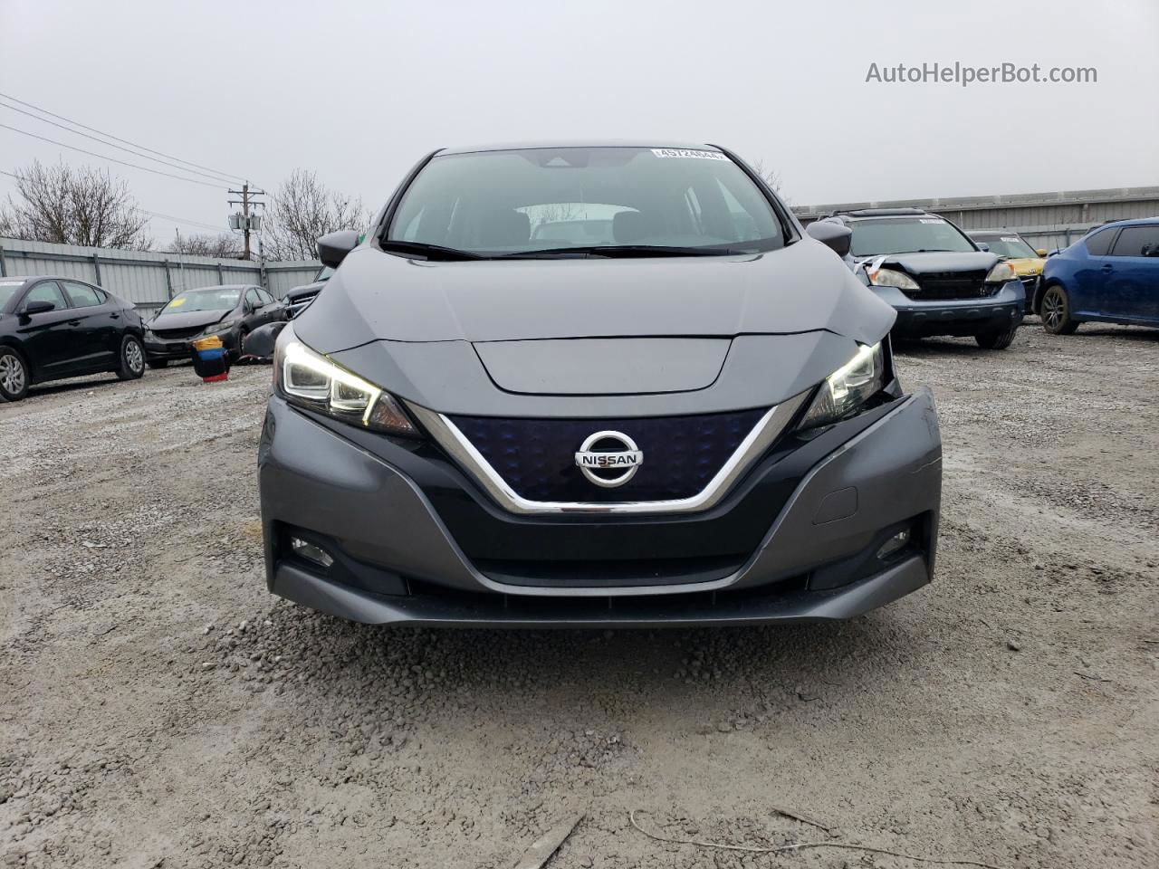 2019 Nissan Leaf S Серый vin: 1N4AZ1CP0KC309645