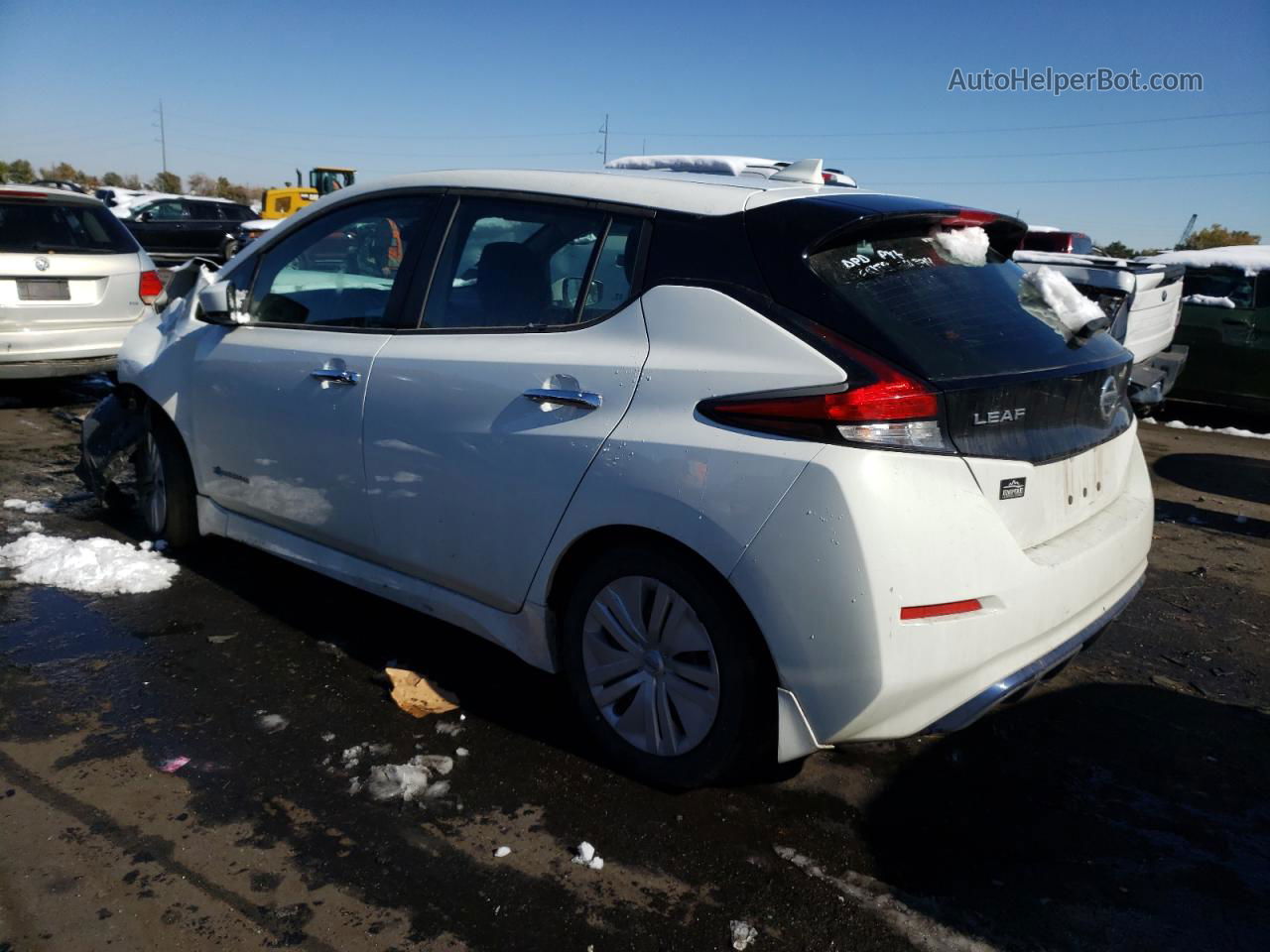 2019 Nissan Leaf S White vin: 1N4AZ1CP0KC318927