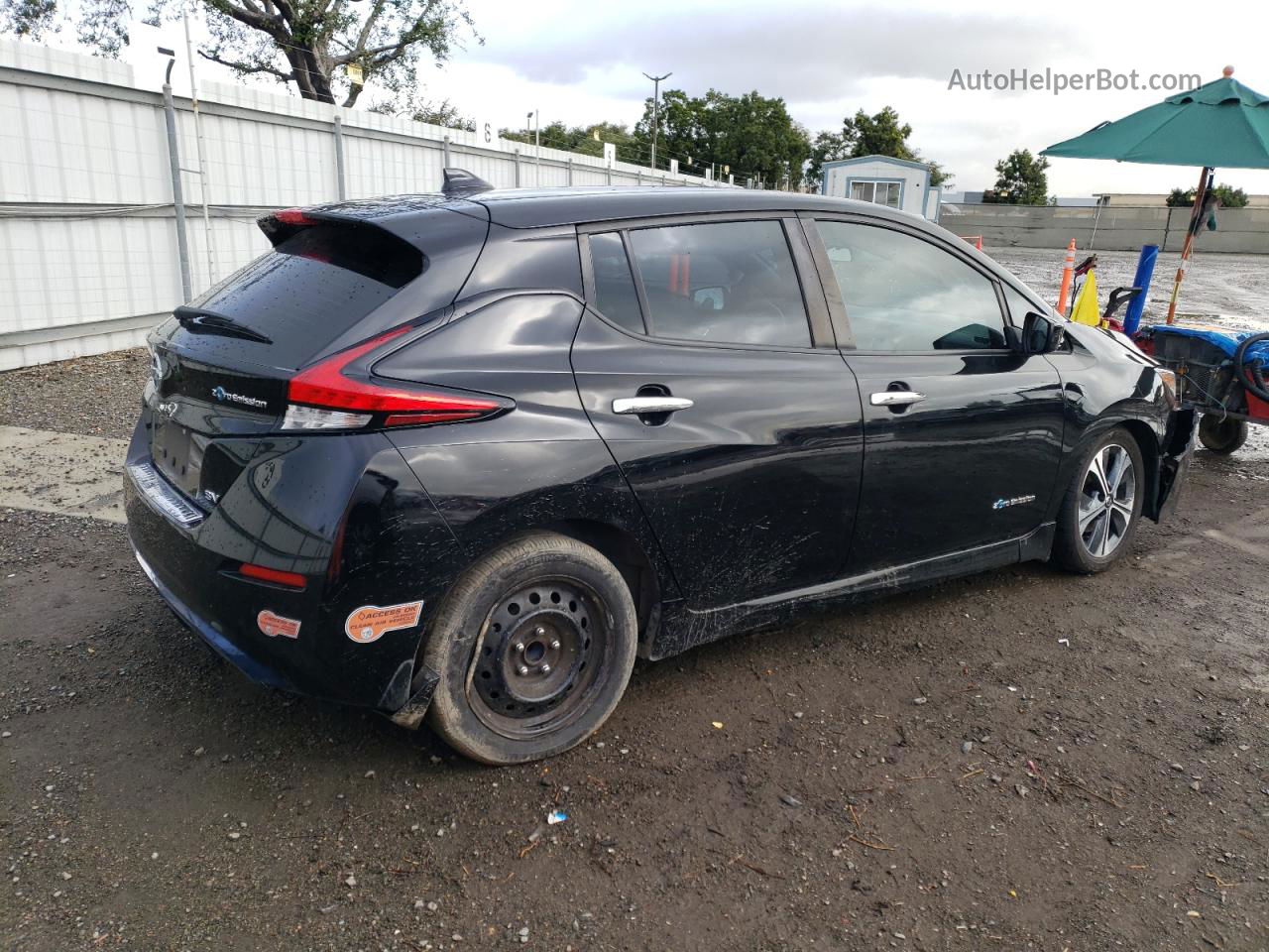 2019 Nissan Leaf S Черный vin: 1N4AZ1CP0KC322086