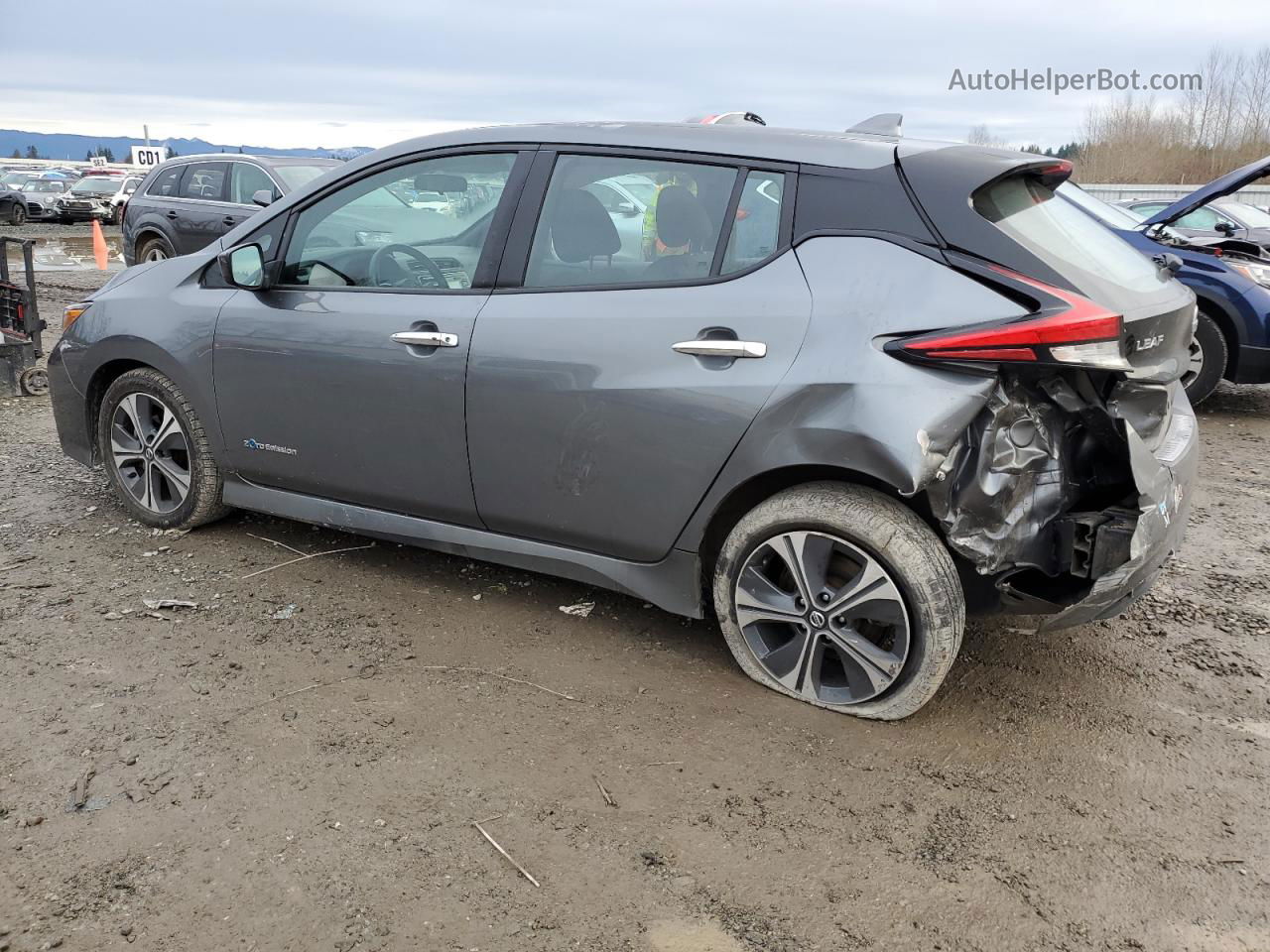 2019 Nissan Leaf S Gray vin: 1N4AZ1CP1KC305460