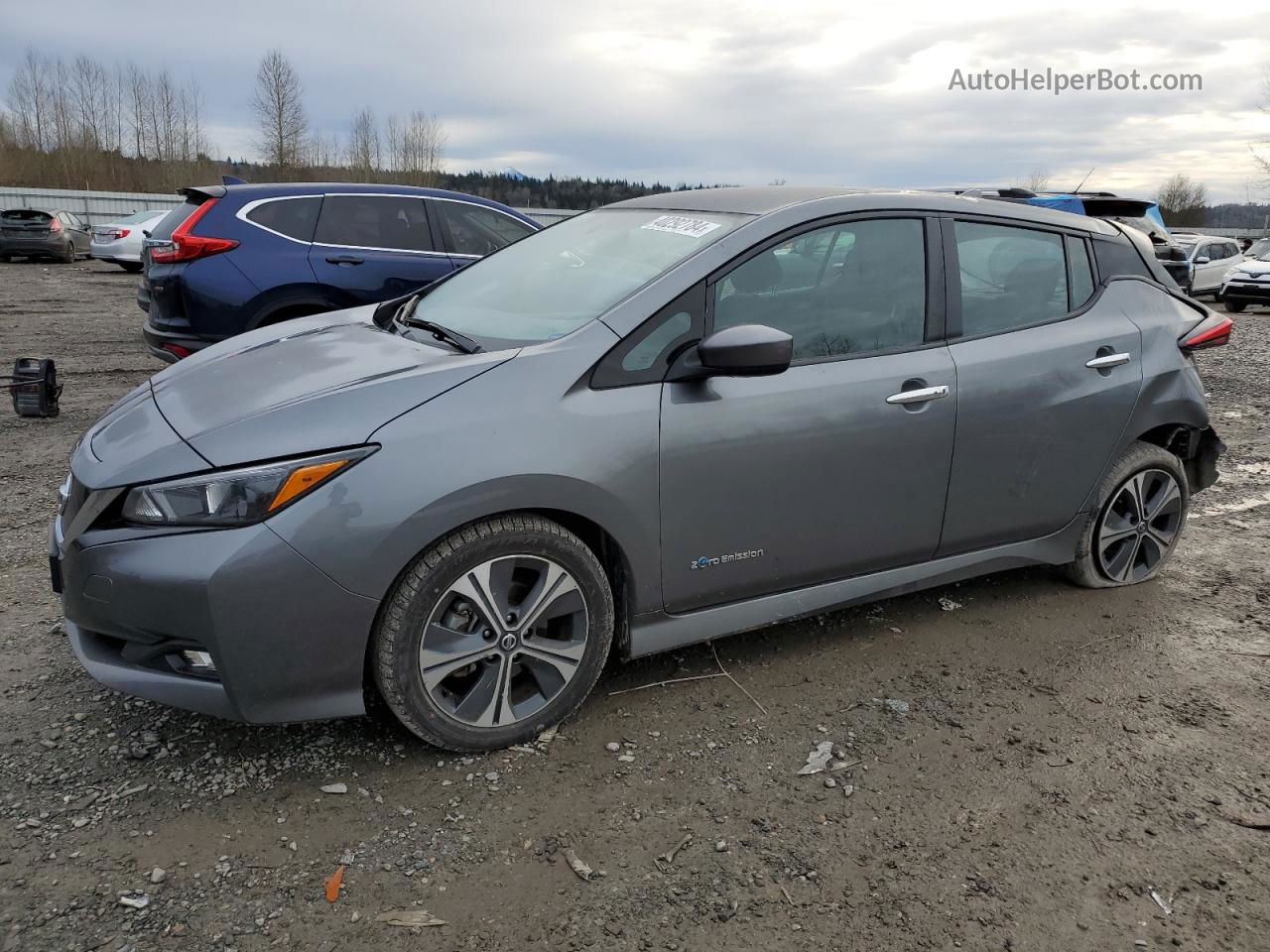 2019 Nissan Leaf S Gray vin: 1N4AZ1CP1KC305460