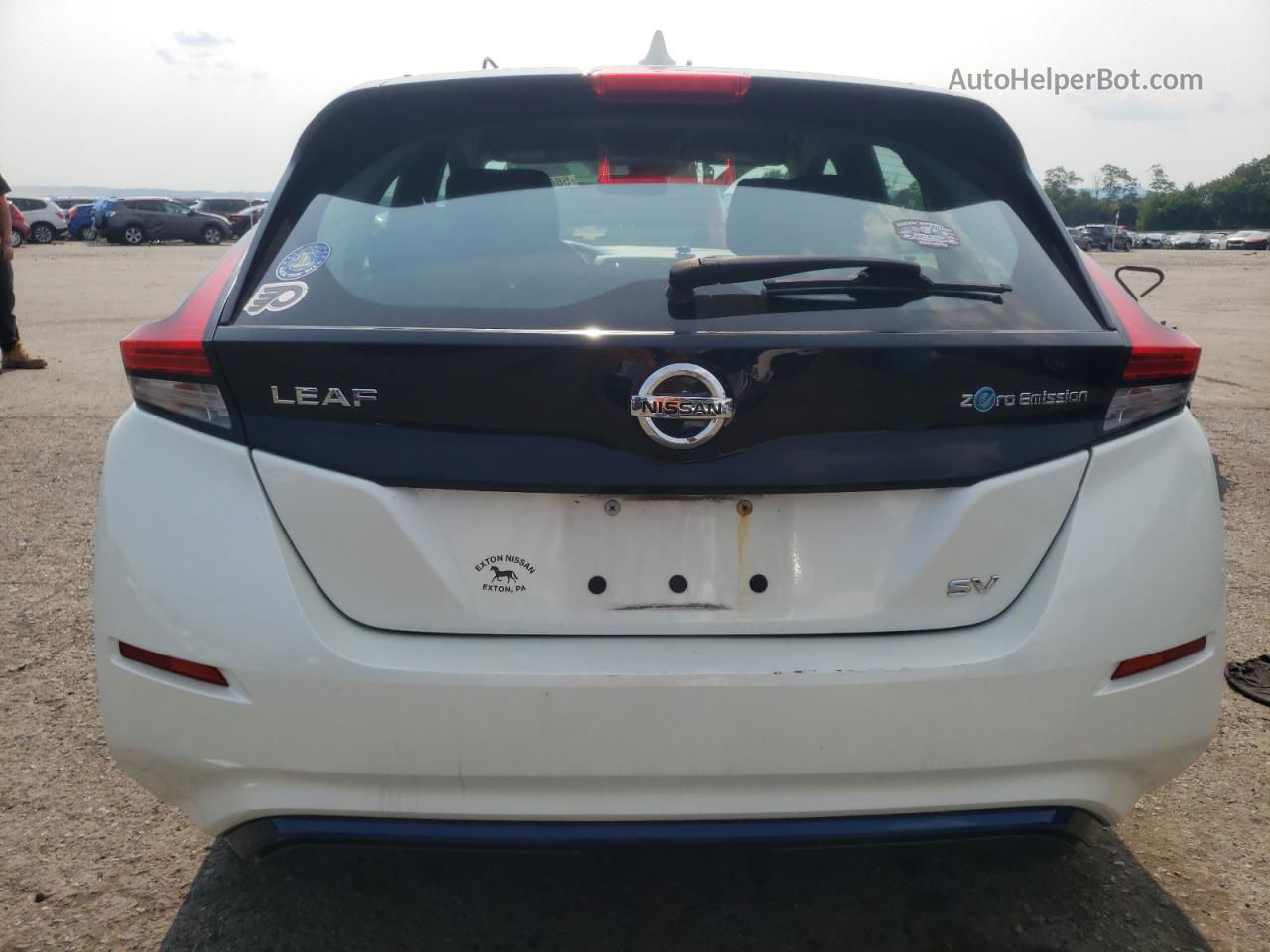 2019 Nissan Leaf S White vin: 1N4AZ1CP1KC306480