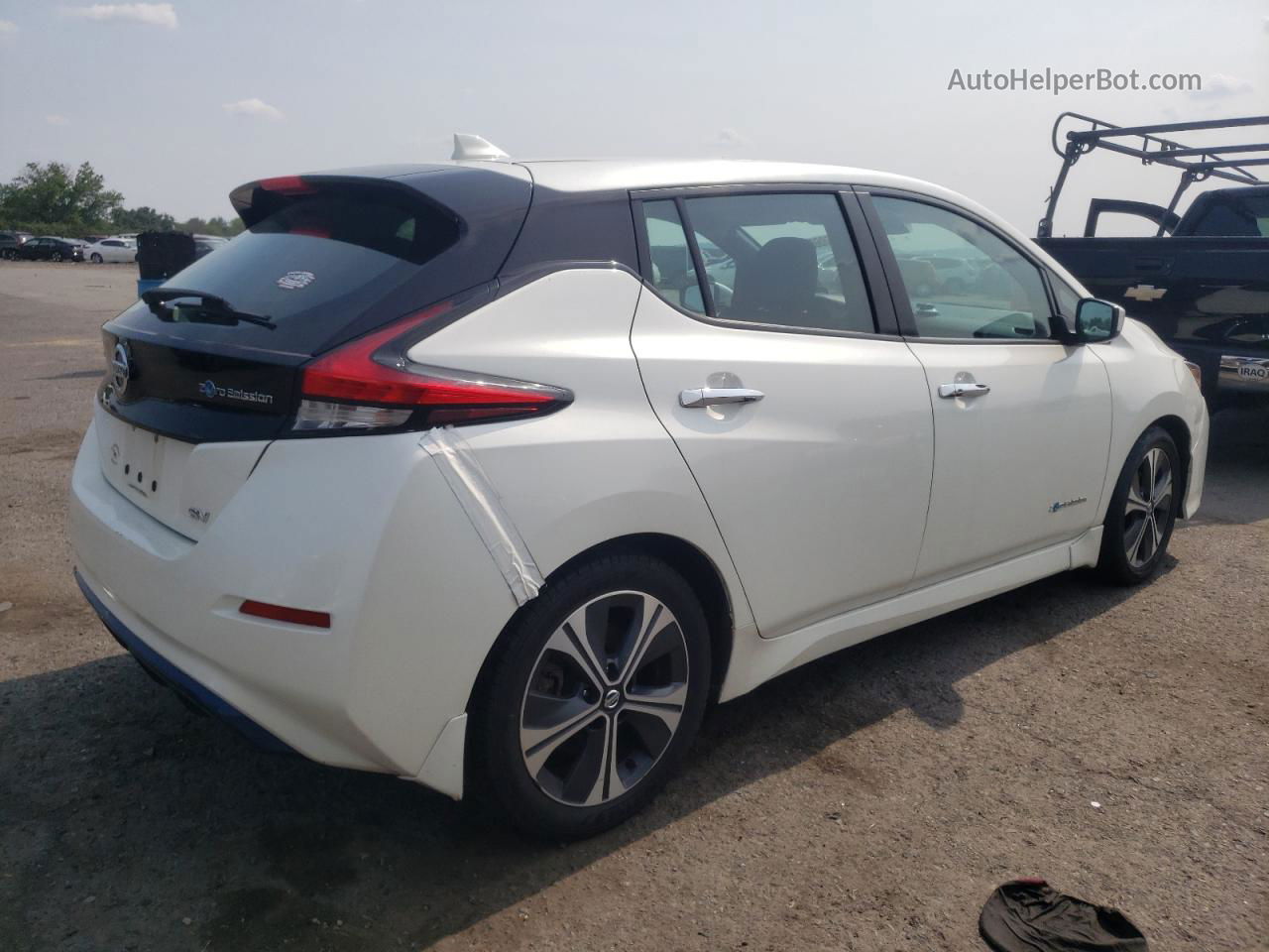 2019 Nissan Leaf S White vin: 1N4AZ1CP1KC306480