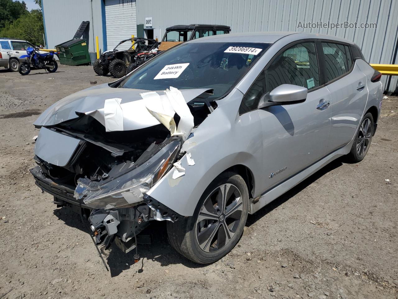 2019 Nissan Leaf S Silver vin: 1N4AZ1CP1KC306625