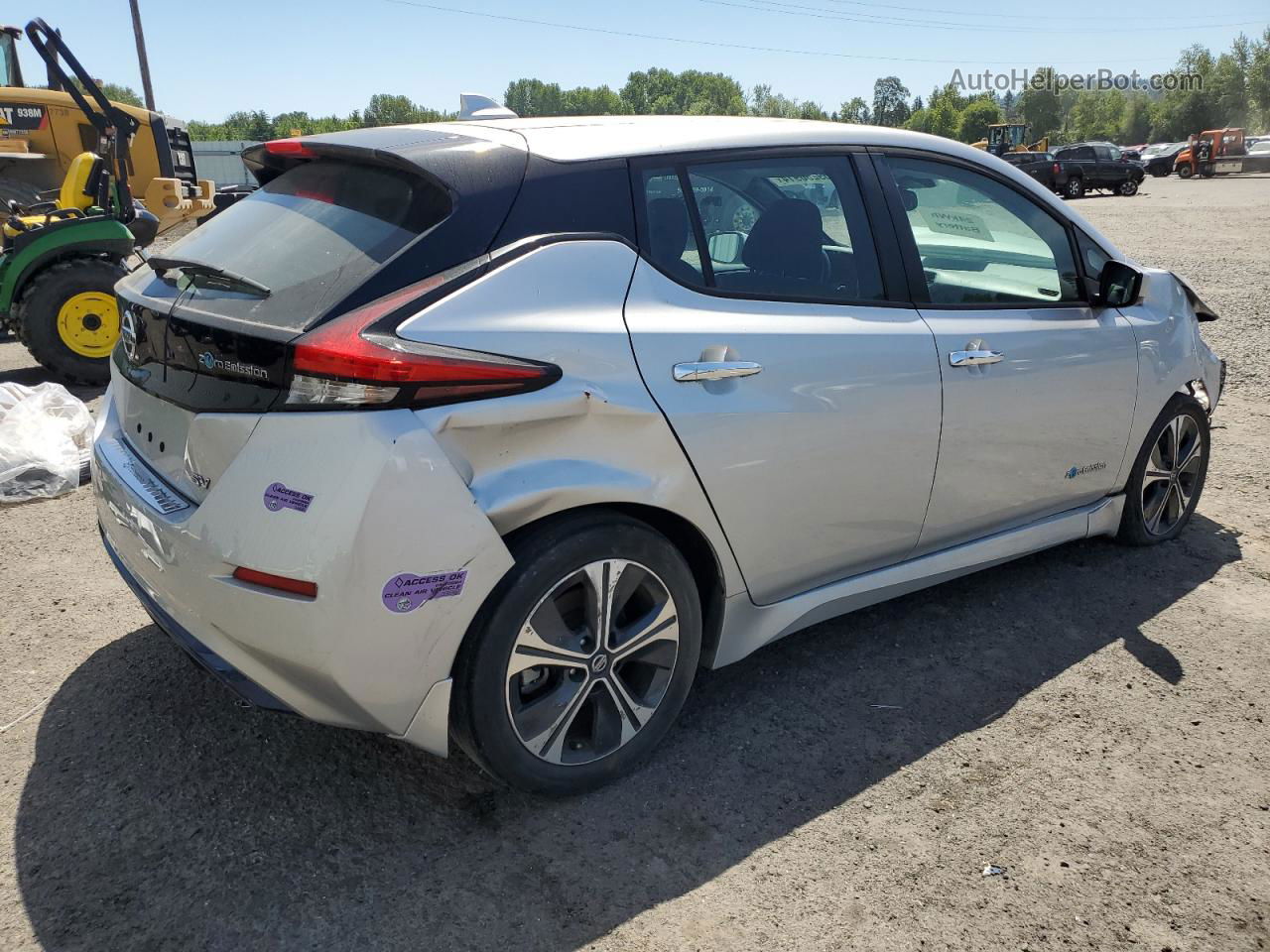 2019 Nissan Leaf S Silver vin: 1N4AZ1CP1KC306625