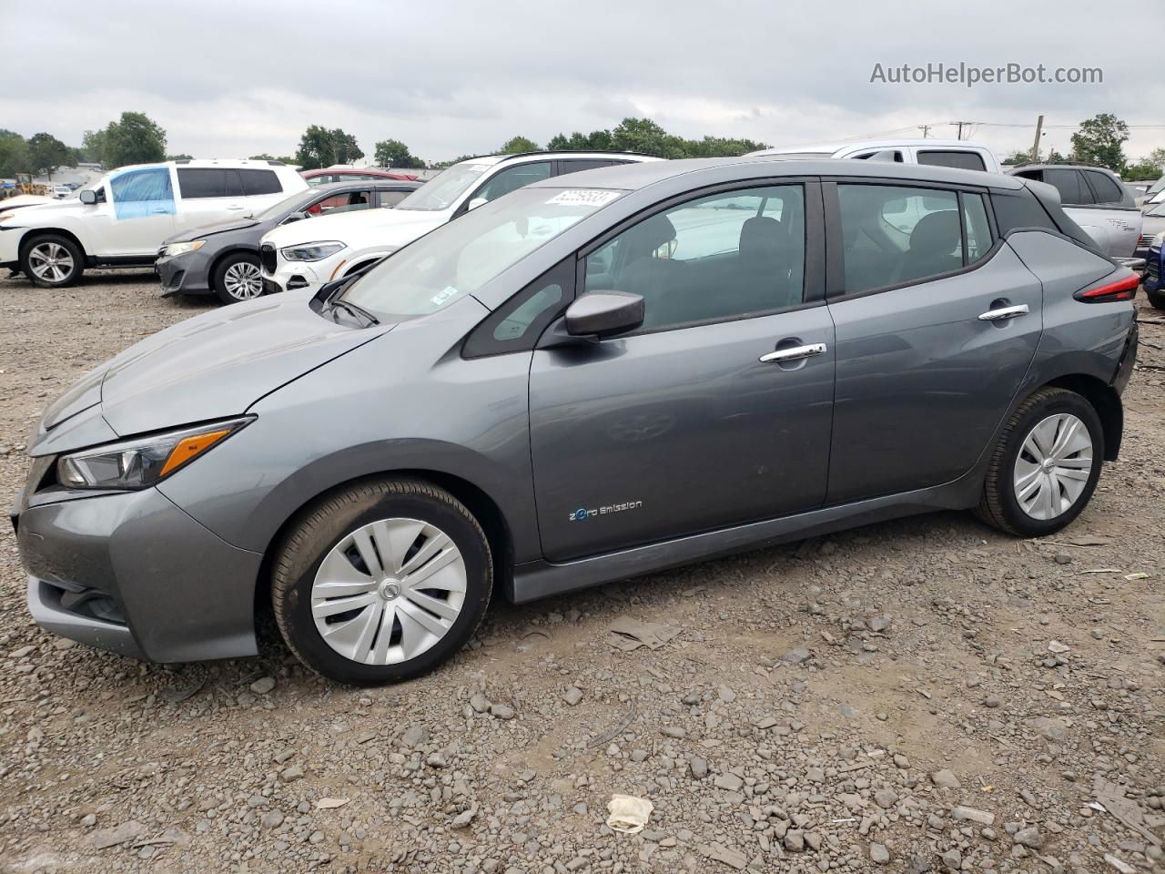 2019 Nissan Leaf S Серый vin: 1N4AZ1CP1KC309511