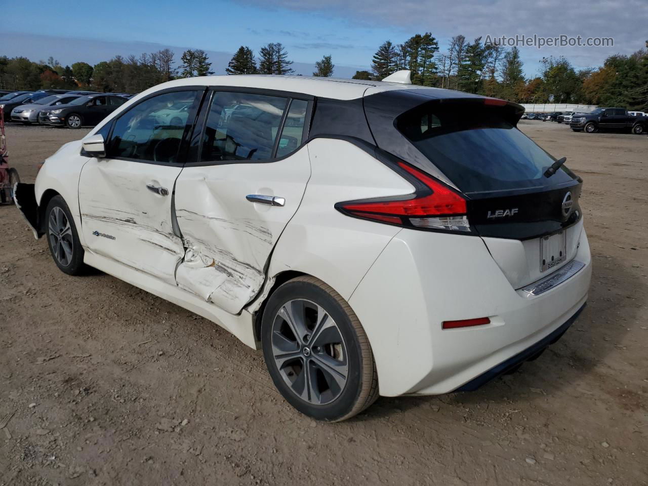 2019 Nissan Leaf S White vin: 1N4AZ1CP2KC304978