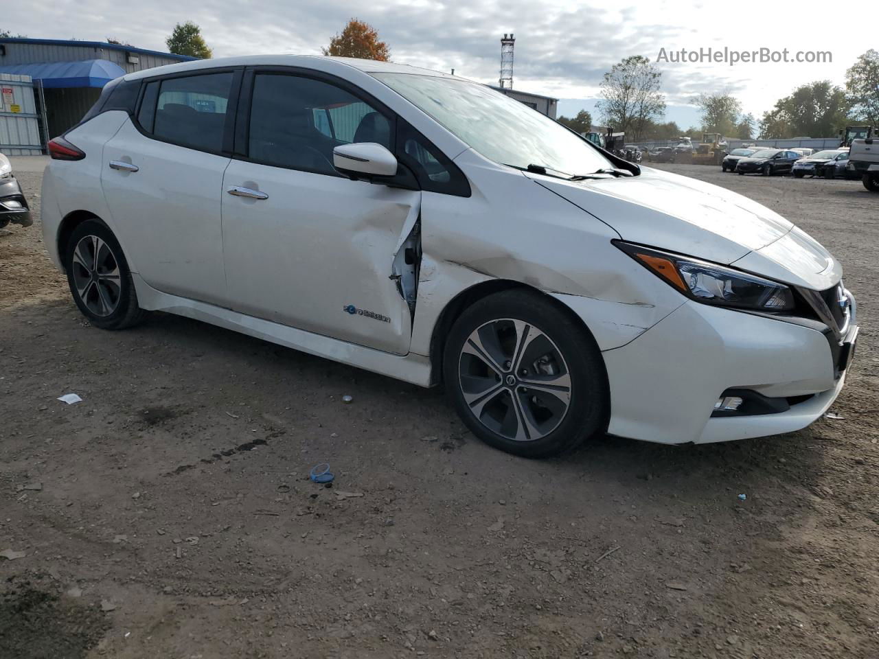 2019 Nissan Leaf S White vin: 1N4AZ1CP2KC304978