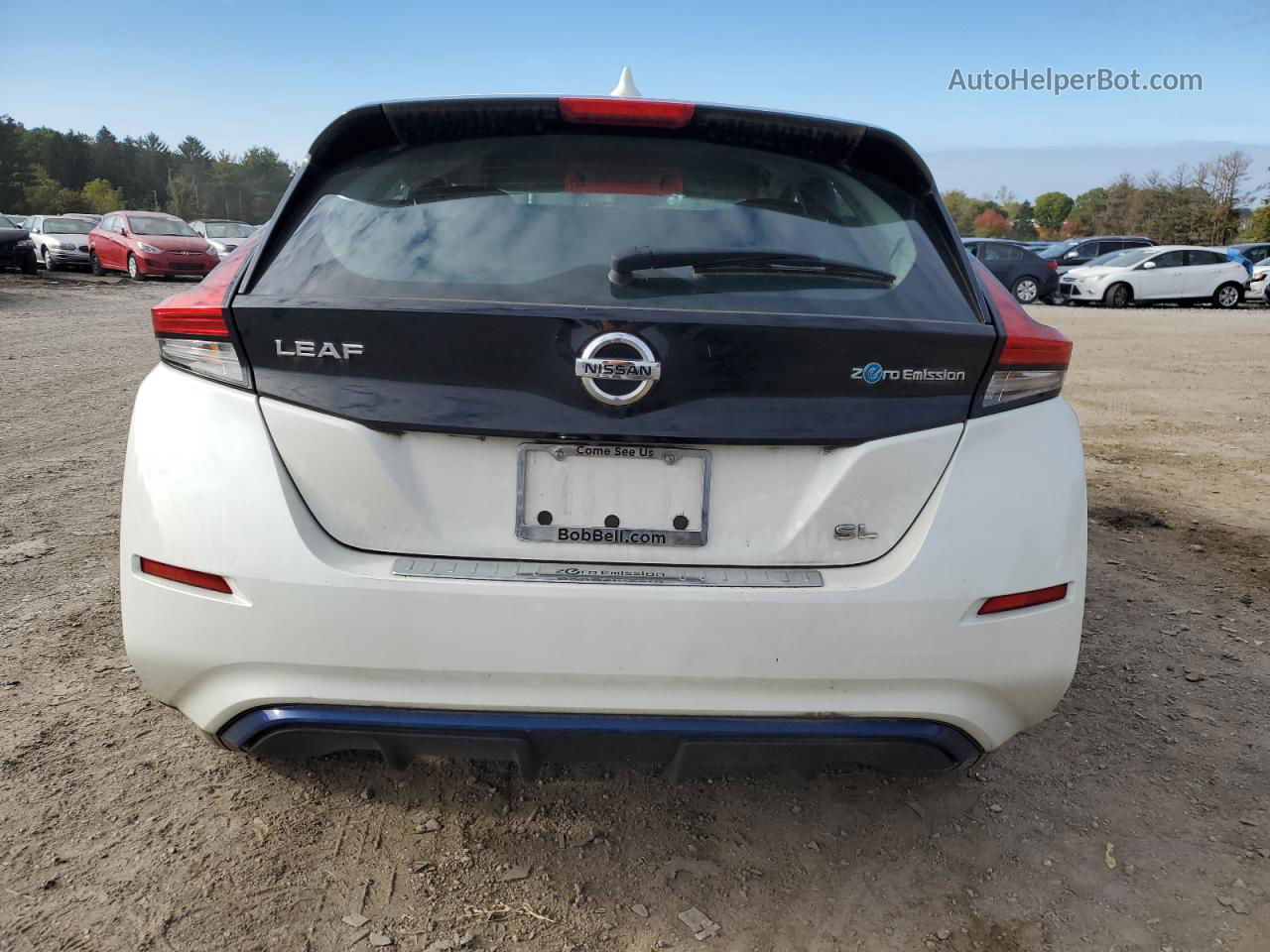 2019 Nissan Leaf S White vin: 1N4AZ1CP2KC304978