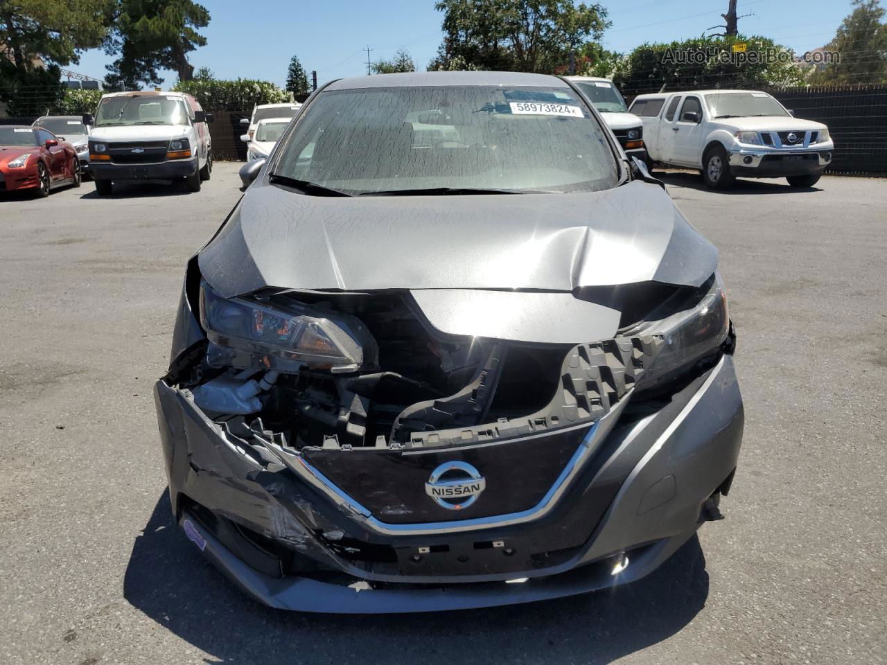 2019 Nissan Leaf S Gray vin: 1N4AZ1CP2KC305774