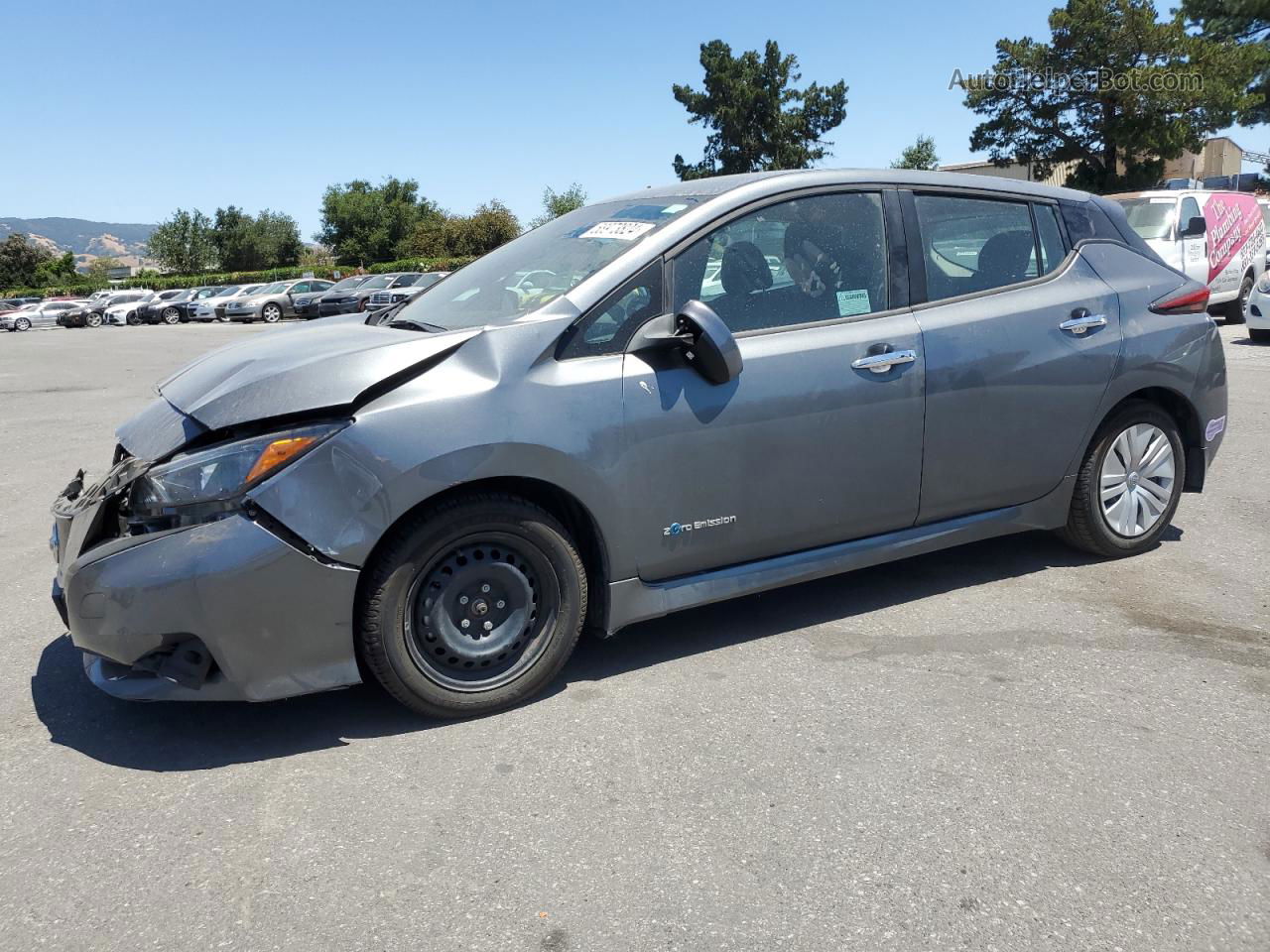 2019 Nissan Leaf S Серый vin: 1N4AZ1CP2KC305774