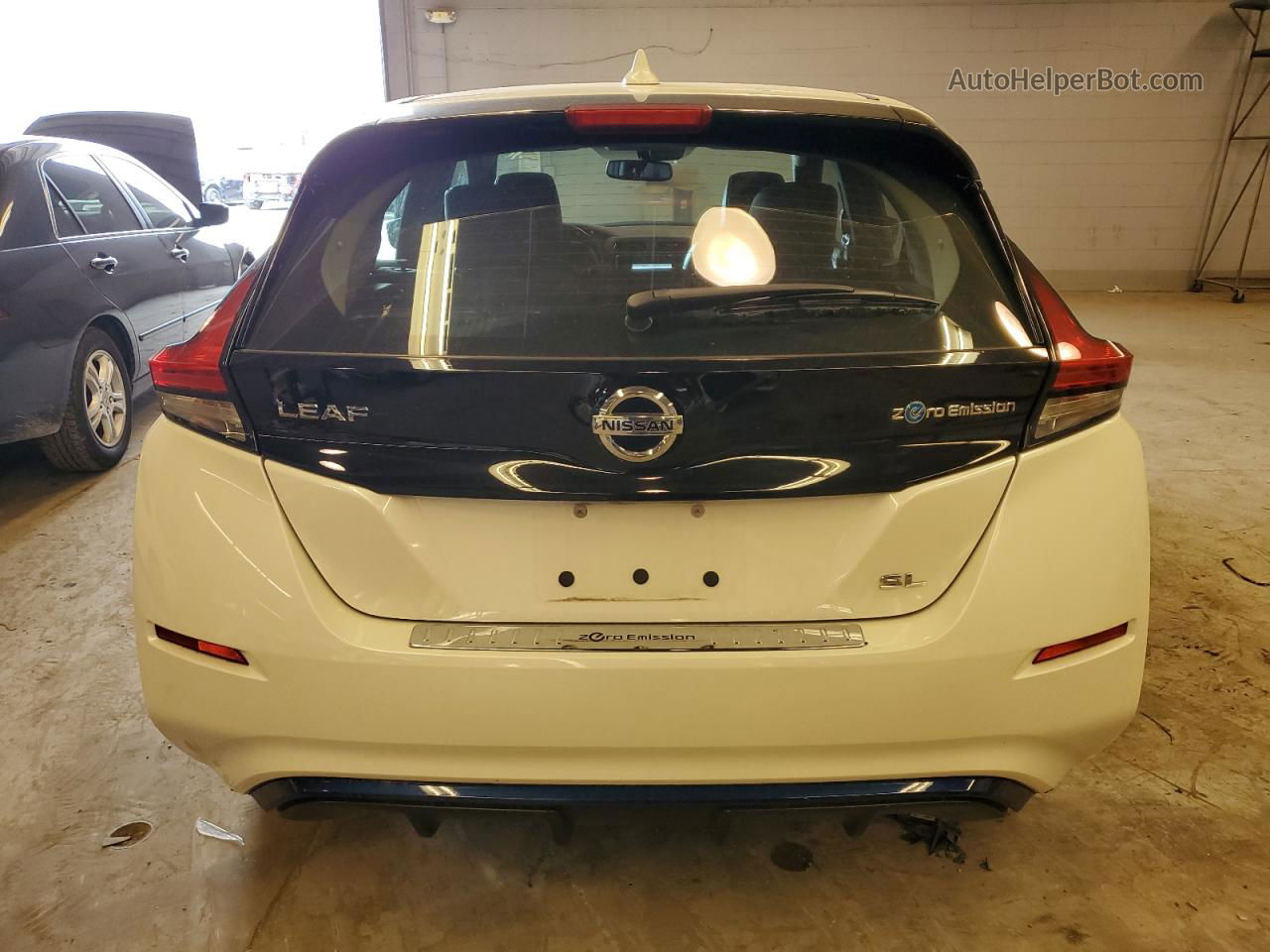 2019 Nissan Leaf S White vin: 1N4AZ1CP3KC300258