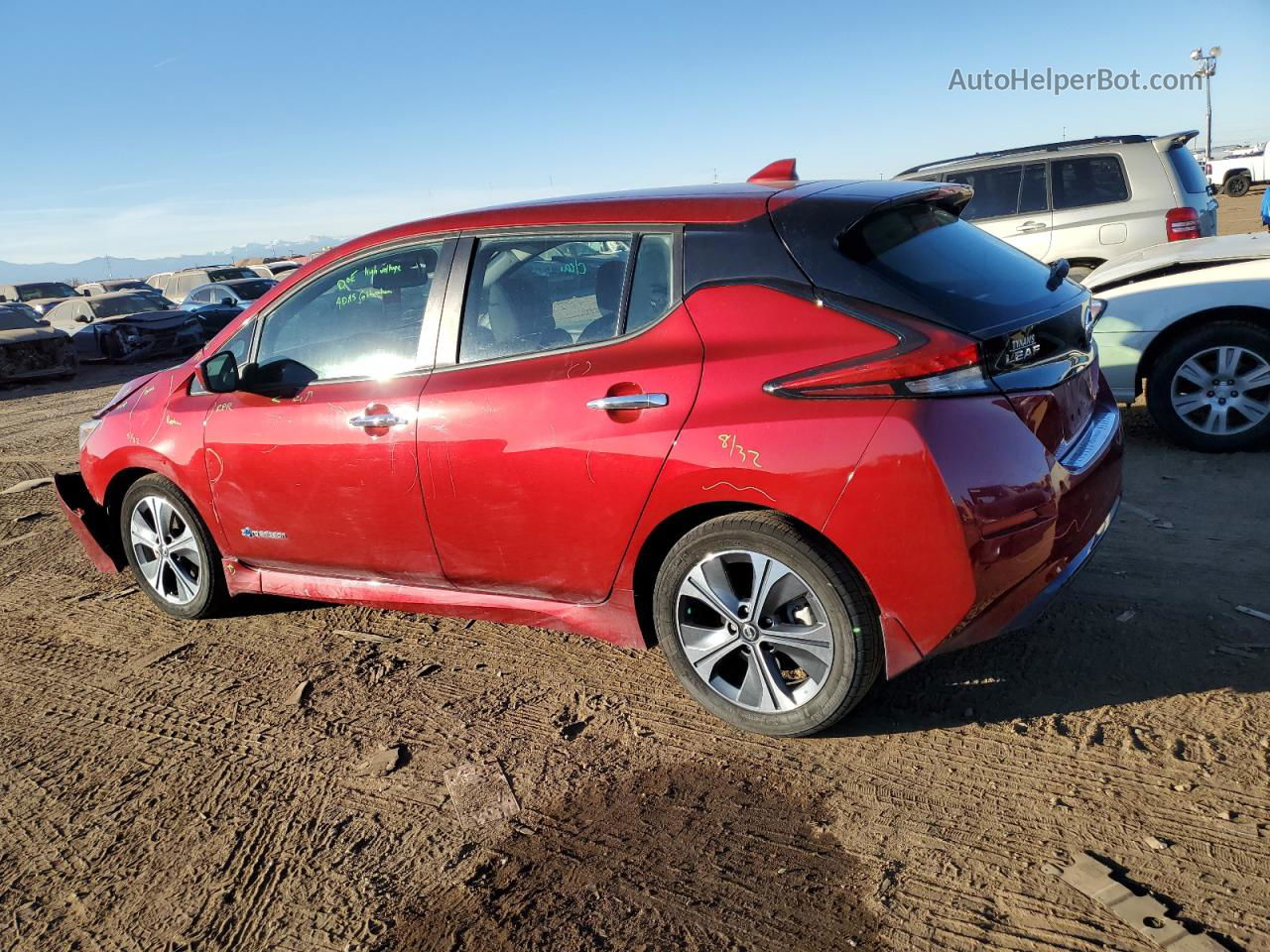 2019 Nissan Leaf S Red vin: 1N4AZ1CP3KC309770