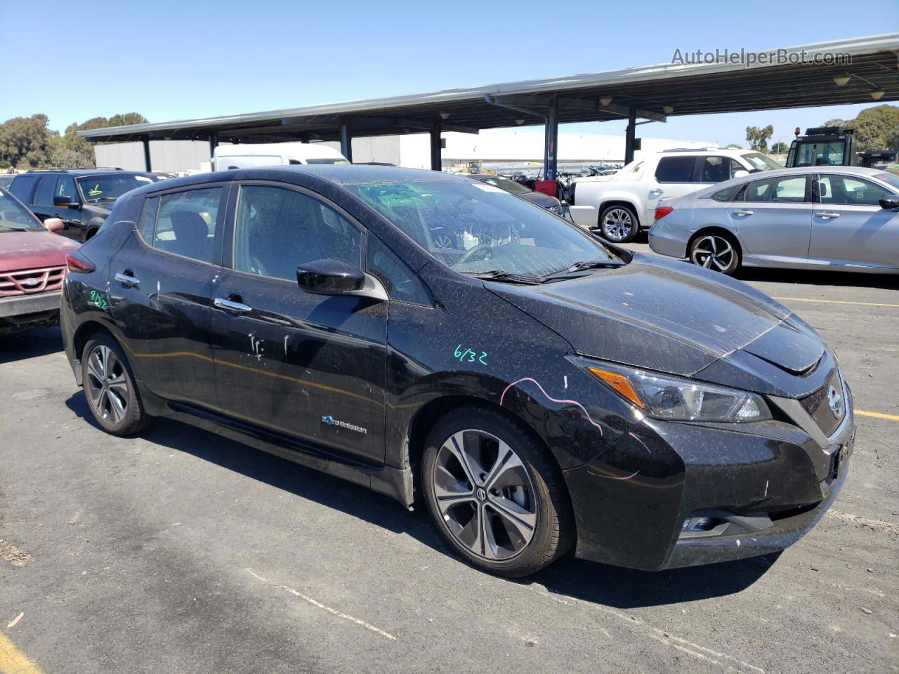 2019 Nissan Leaf S Black vin: 1N4AZ1CP3KC321983