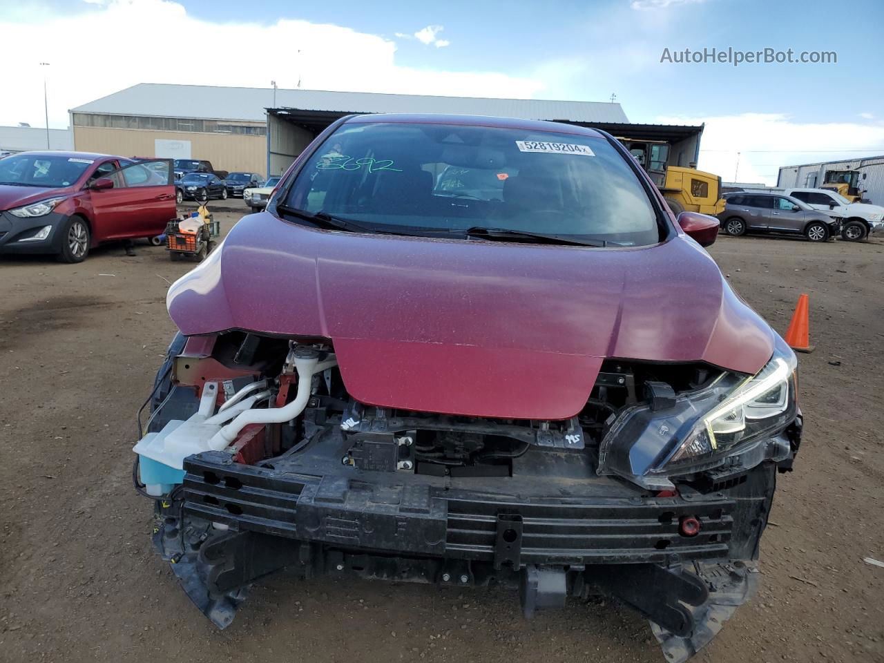 2019 Nissan Leaf S Red vin: 1N4AZ1CP4KC302567