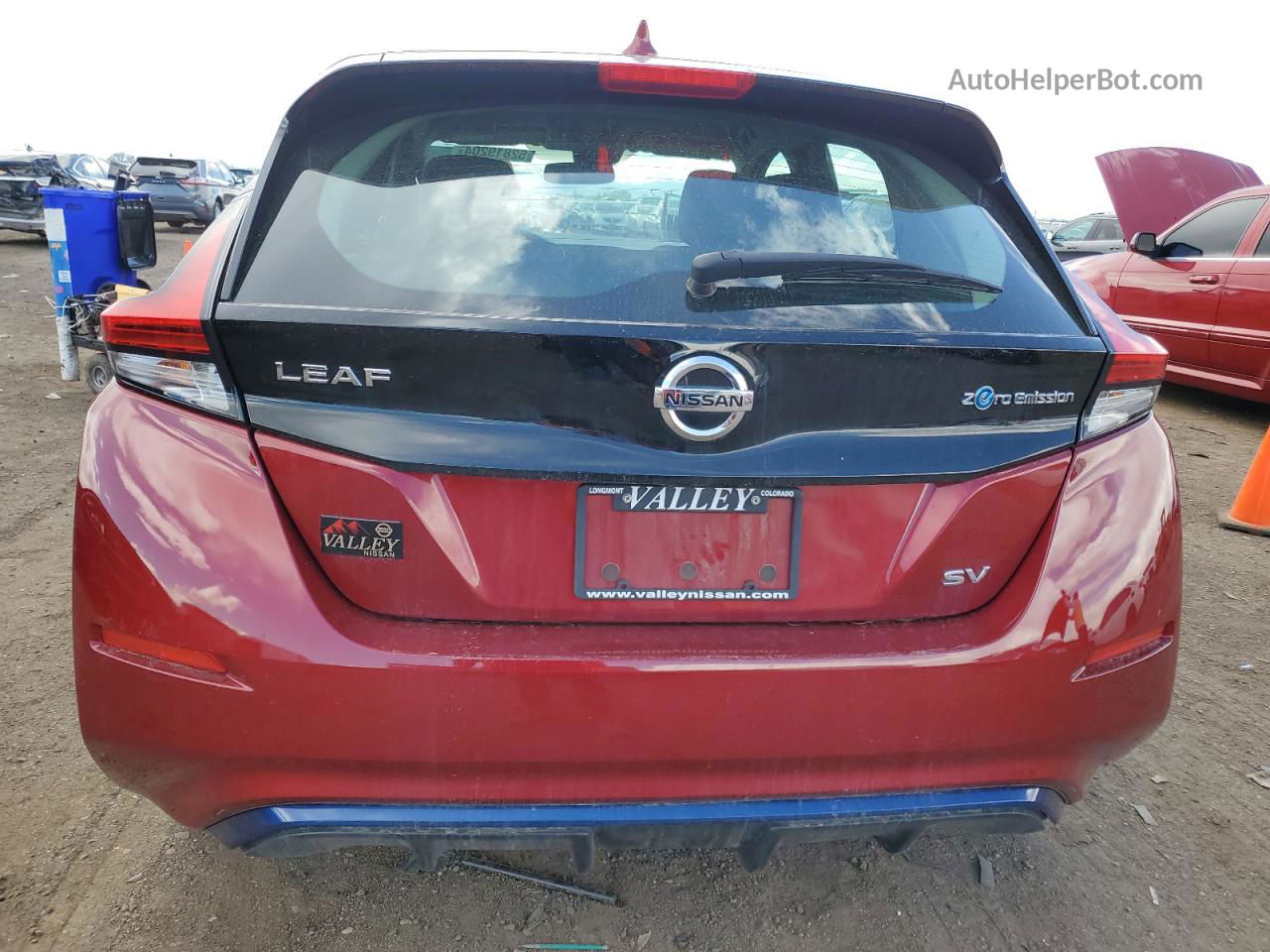 2019 Nissan Leaf S Red vin: 1N4AZ1CP4KC302567