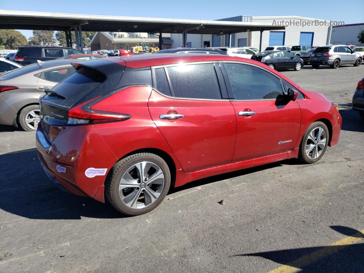 2019 Nissan Leaf S Red vin: 1N4AZ1CP4KC303184