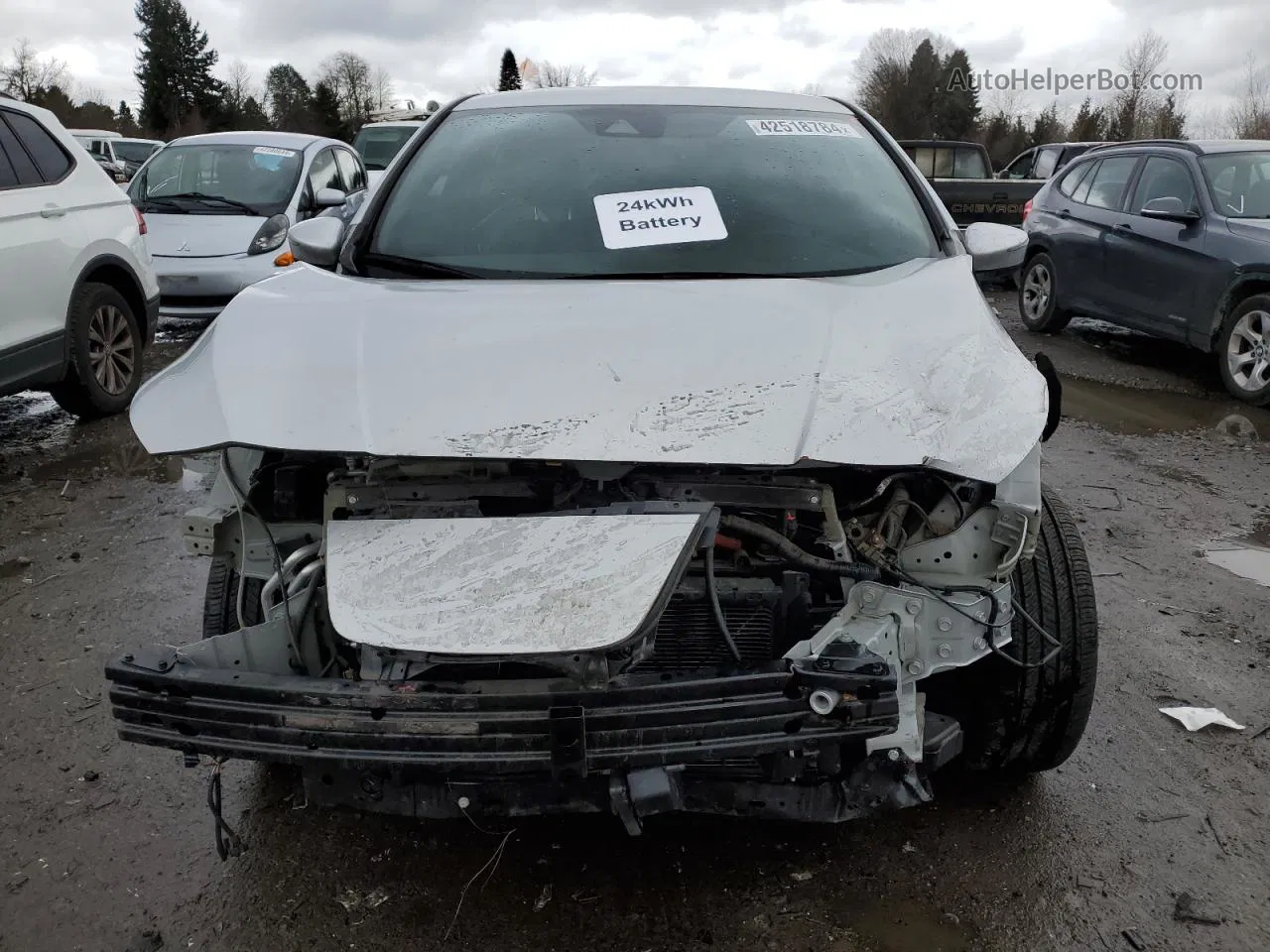 2019 Nissan Leaf S Silver vin: 1N4AZ1CP4KC306991