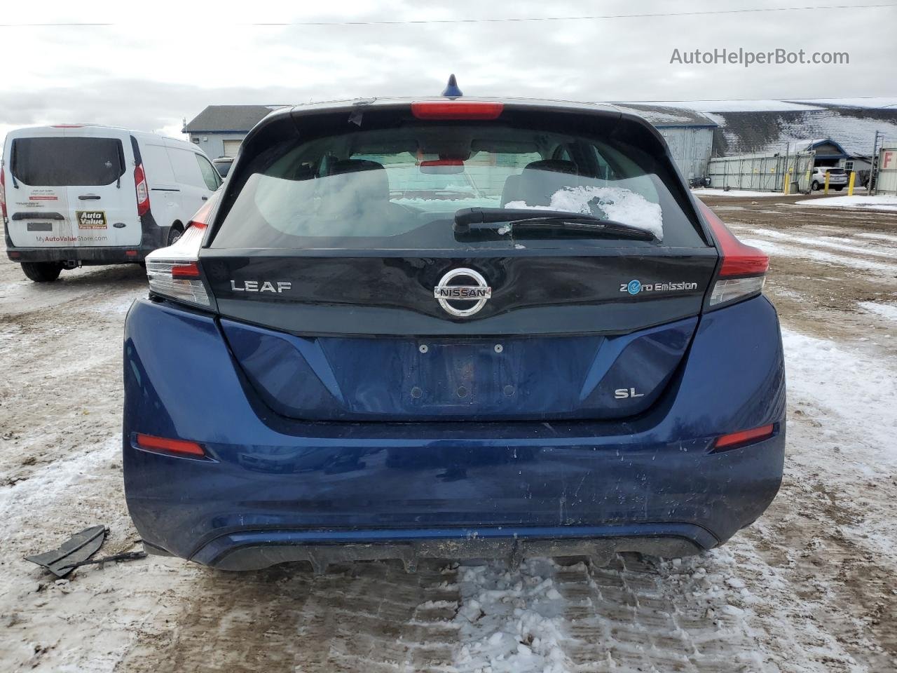2019 Nissan Leaf S Синий vin: 1N4AZ1CP4KC307641