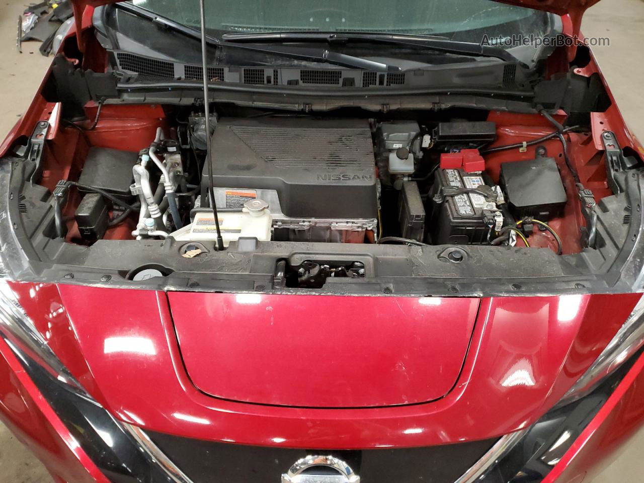 2019 Nissan Leaf S Red vin: 1N4AZ1CP5KC302934