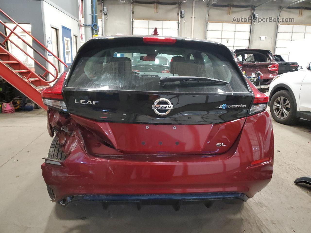 2019 Nissan Leaf S Red vin: 1N4AZ1CP5KC302934