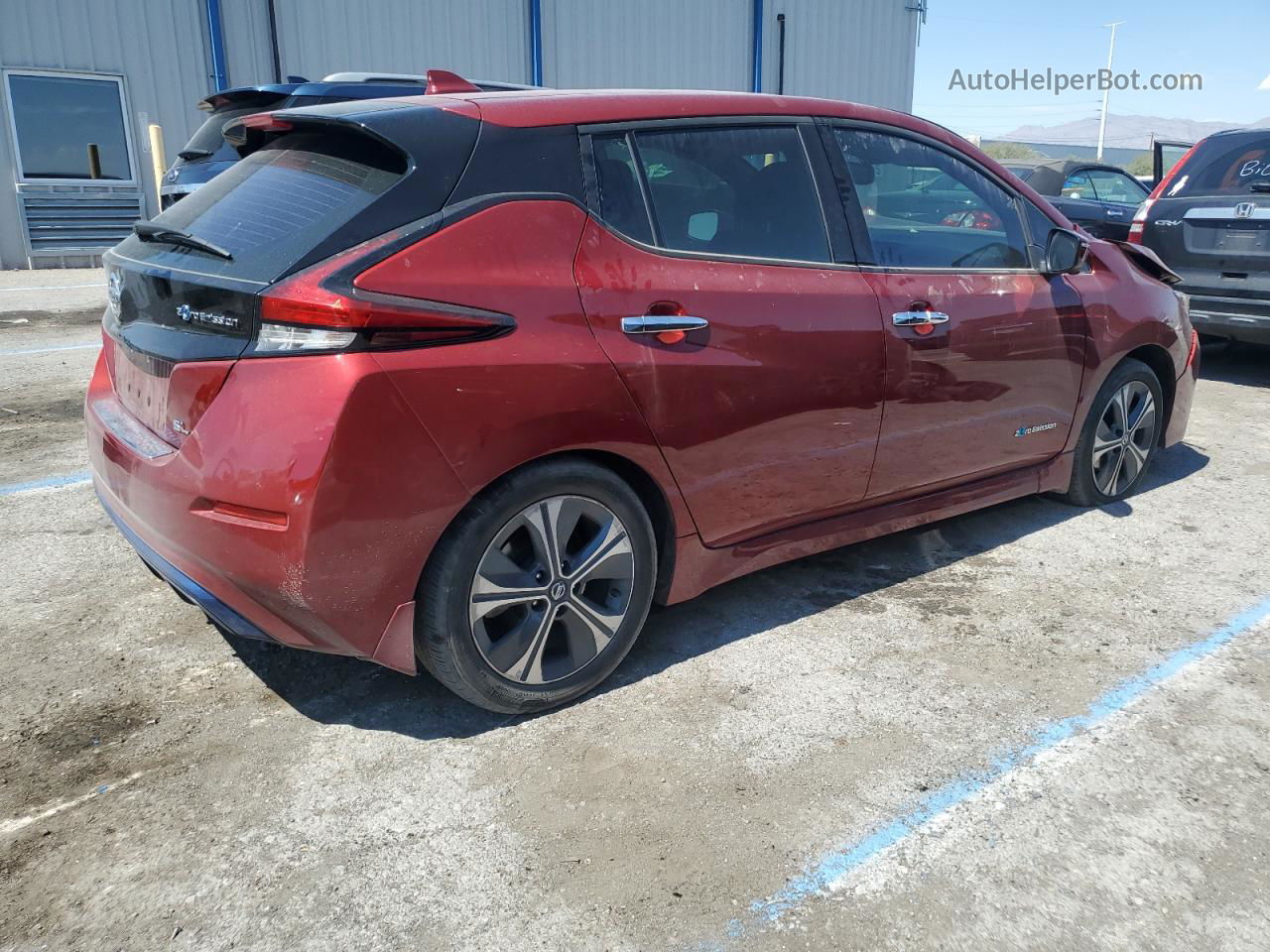 2019 Nissan Leaf S Красный vin: 1N4AZ1CP5KC304909