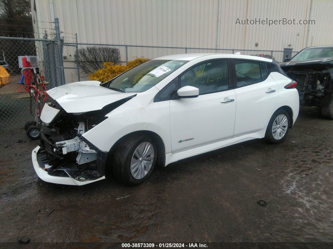 2019 Nissan Leaf S White vin: 1N4AZ1CP5KC306496