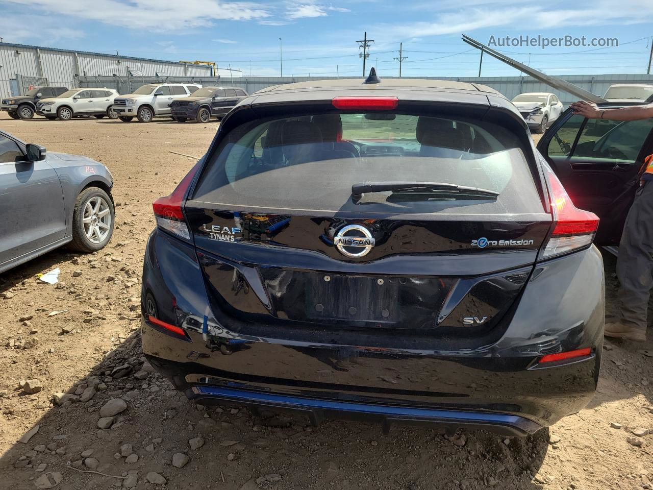 2019 Nissan Leaf S Black vin: 1N4AZ1CP5KC315232