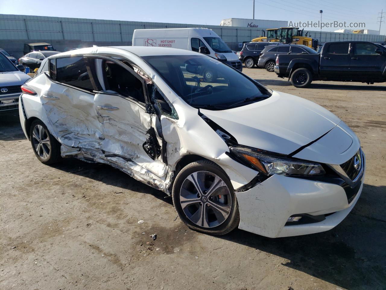 2019 Nissan Leaf S White vin: 1N4AZ1CP6KC302425