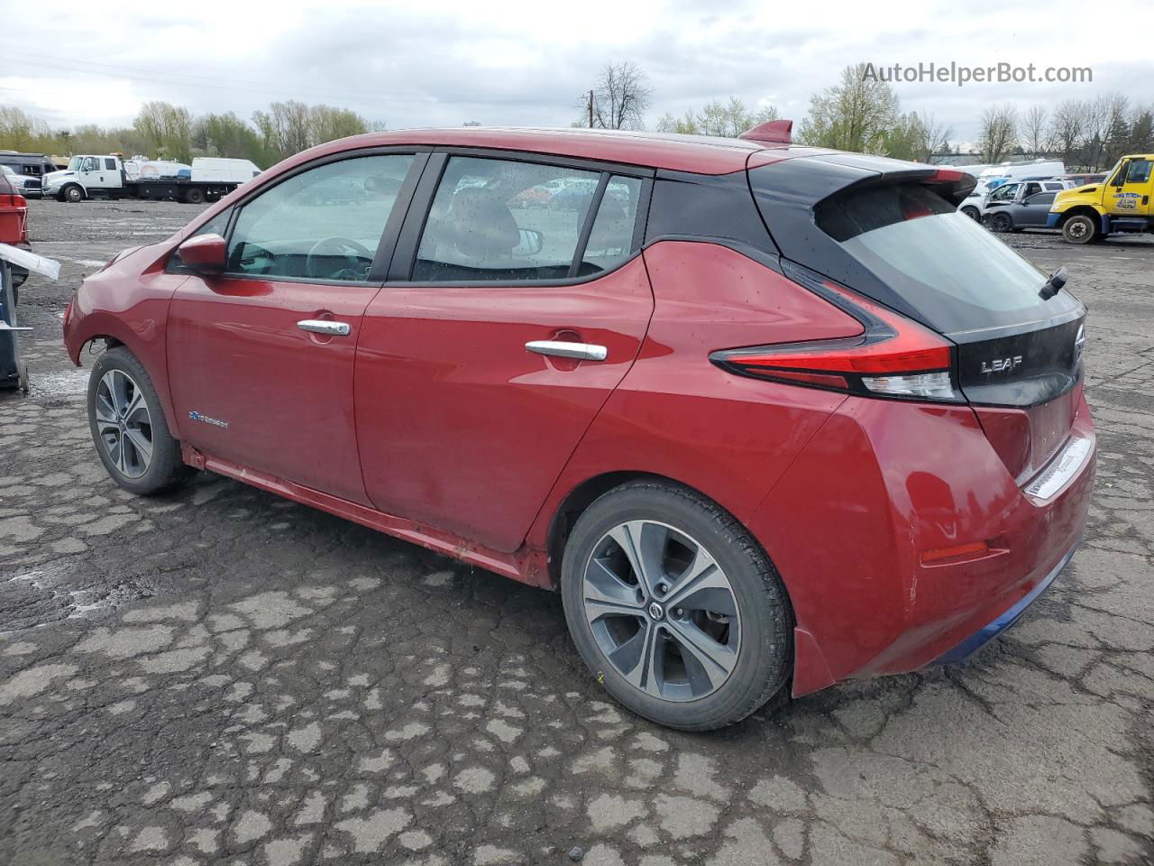 2019 Nissan Leaf S Red vin: 1N4AZ1CP6KC304868