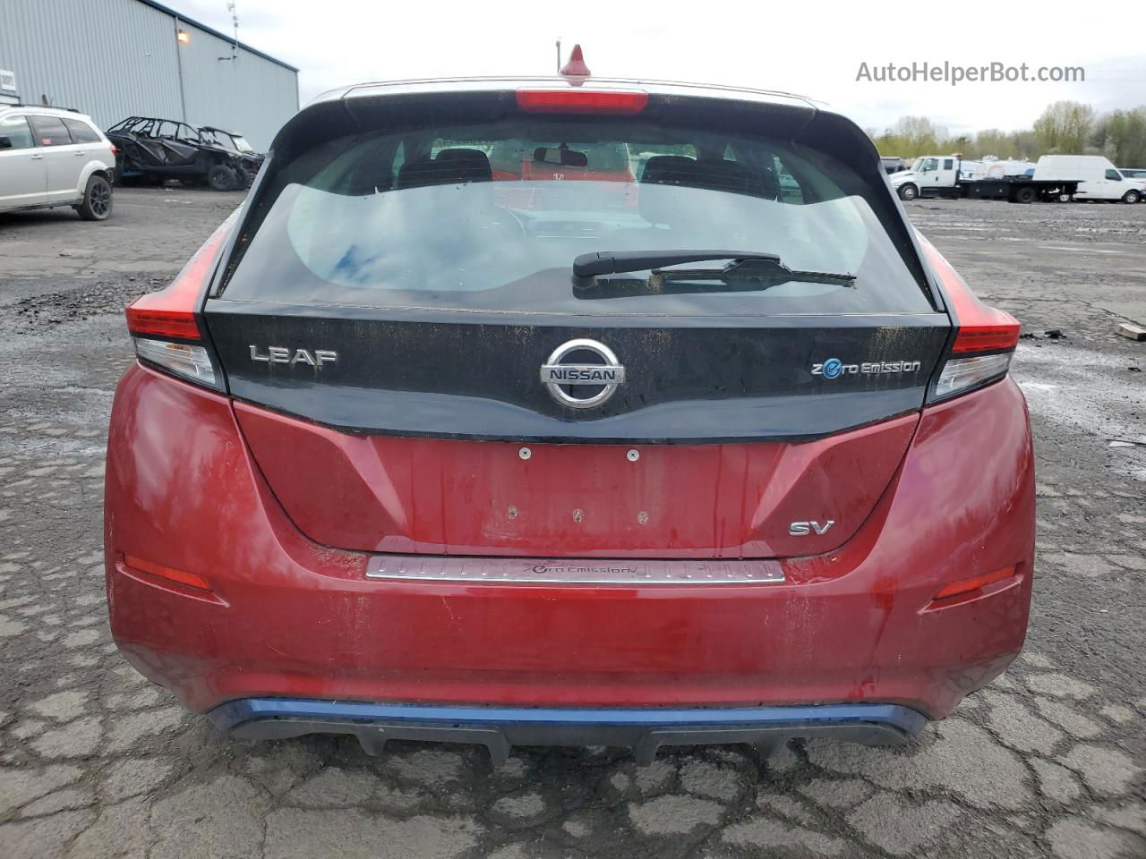 2019 Nissan Leaf S Red vin: 1N4AZ1CP6KC304868