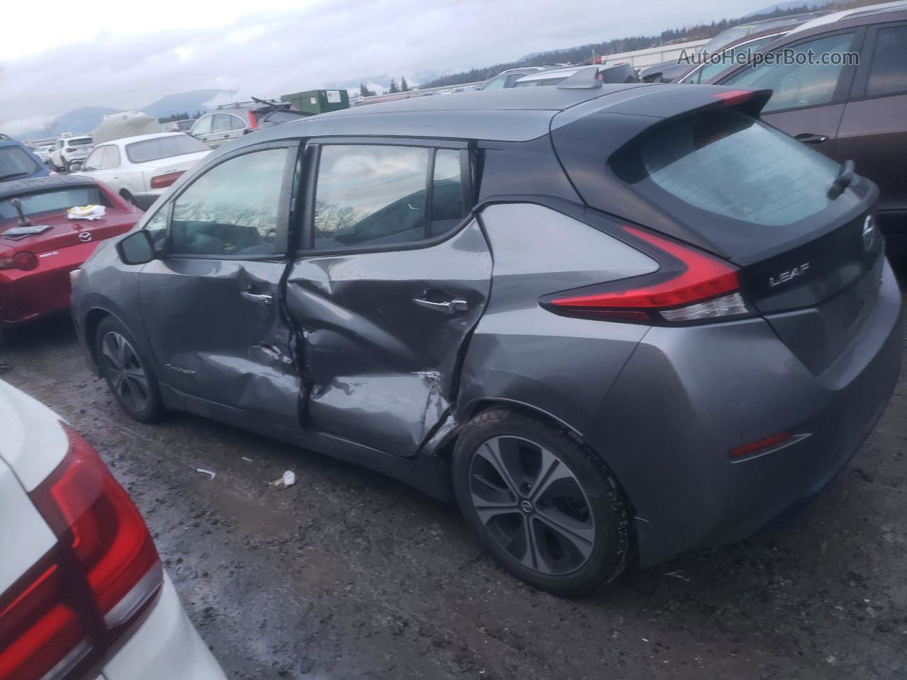 2019 Nissan Leaf S Gray vin: 1N4AZ1CP6KC307379