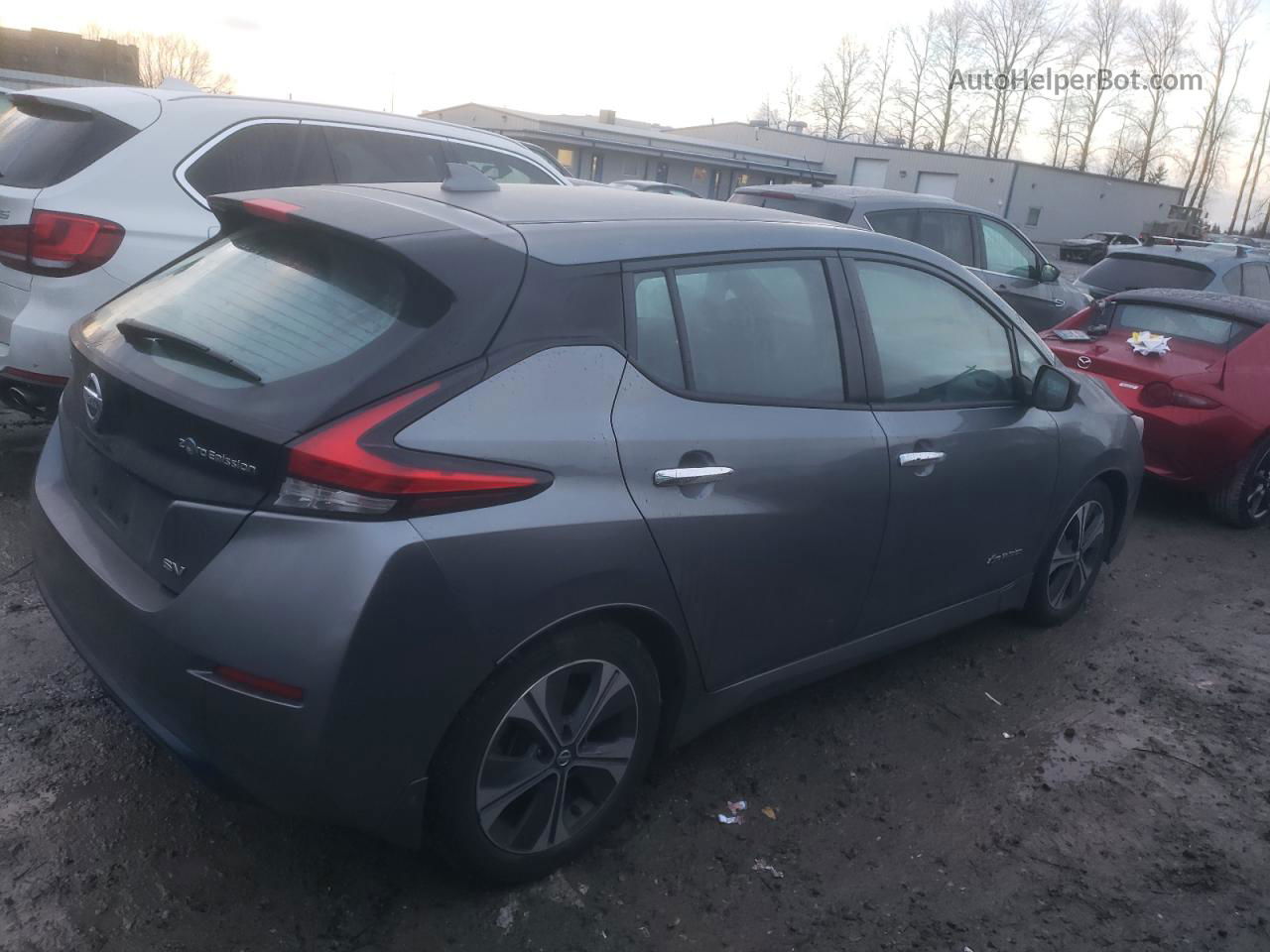 2019 Nissan Leaf S Gray vin: 1N4AZ1CP6KC307379