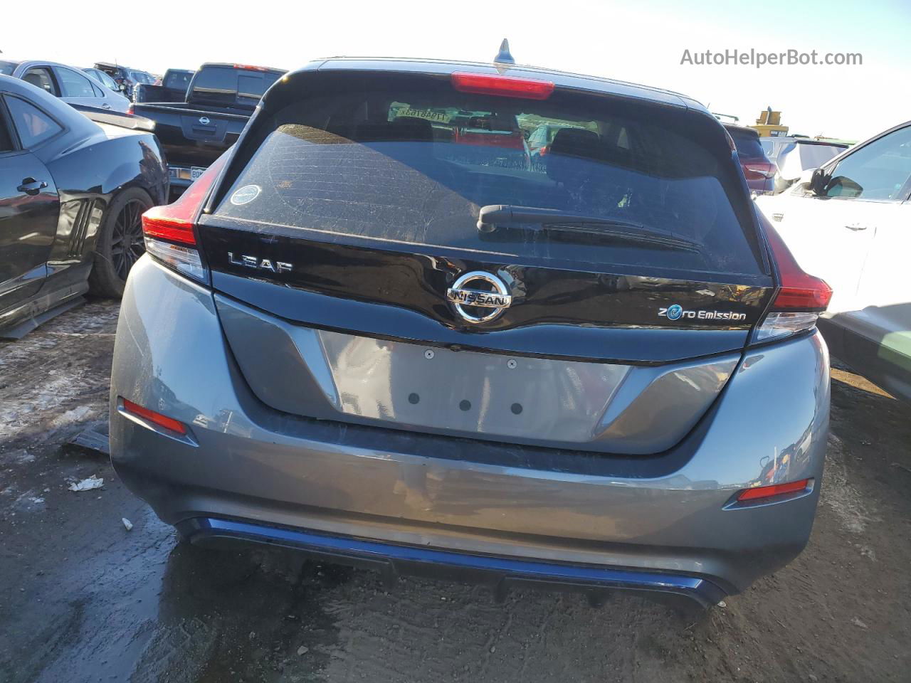 2019 Nissan Leaf S Gray vin: 1N4AZ1CP6KC313098