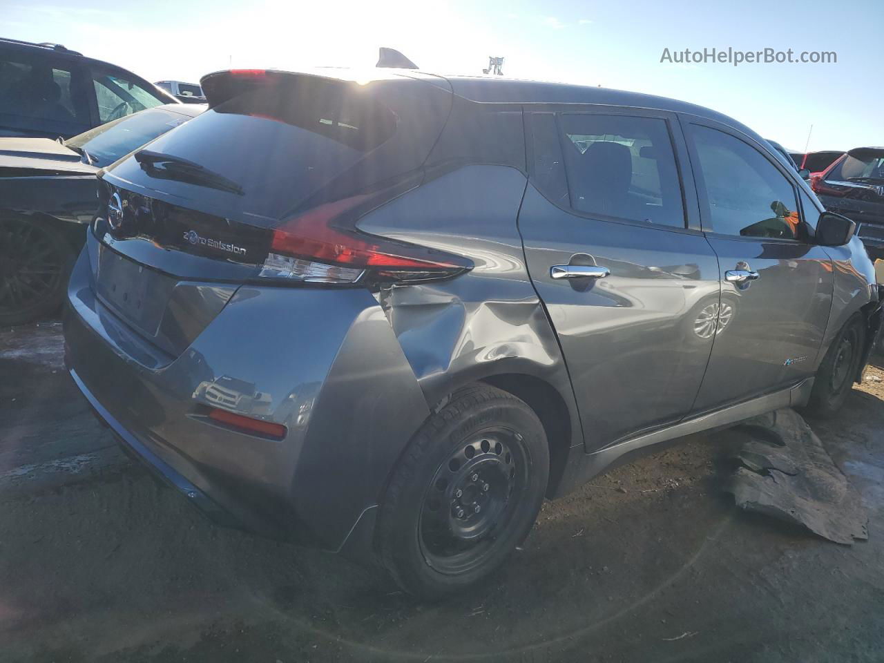 2019 Nissan Leaf S Gray vin: 1N4AZ1CP6KC313098