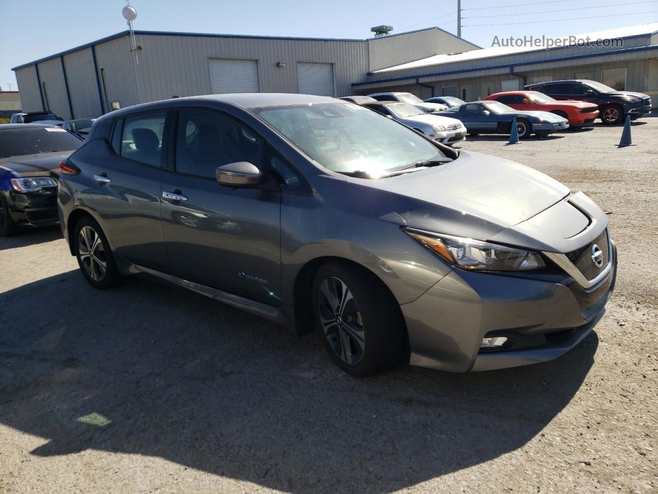 2019 Nissan Leaf S Серый vin: 1N4AZ1CP7KC300215