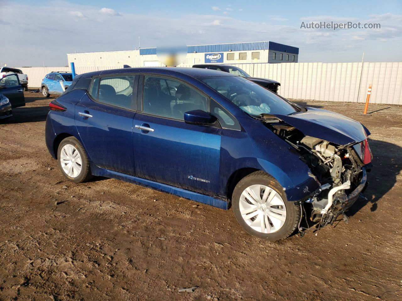 2019 Nissan Leaf S Blue vin: 1N4AZ1CP7KC303440