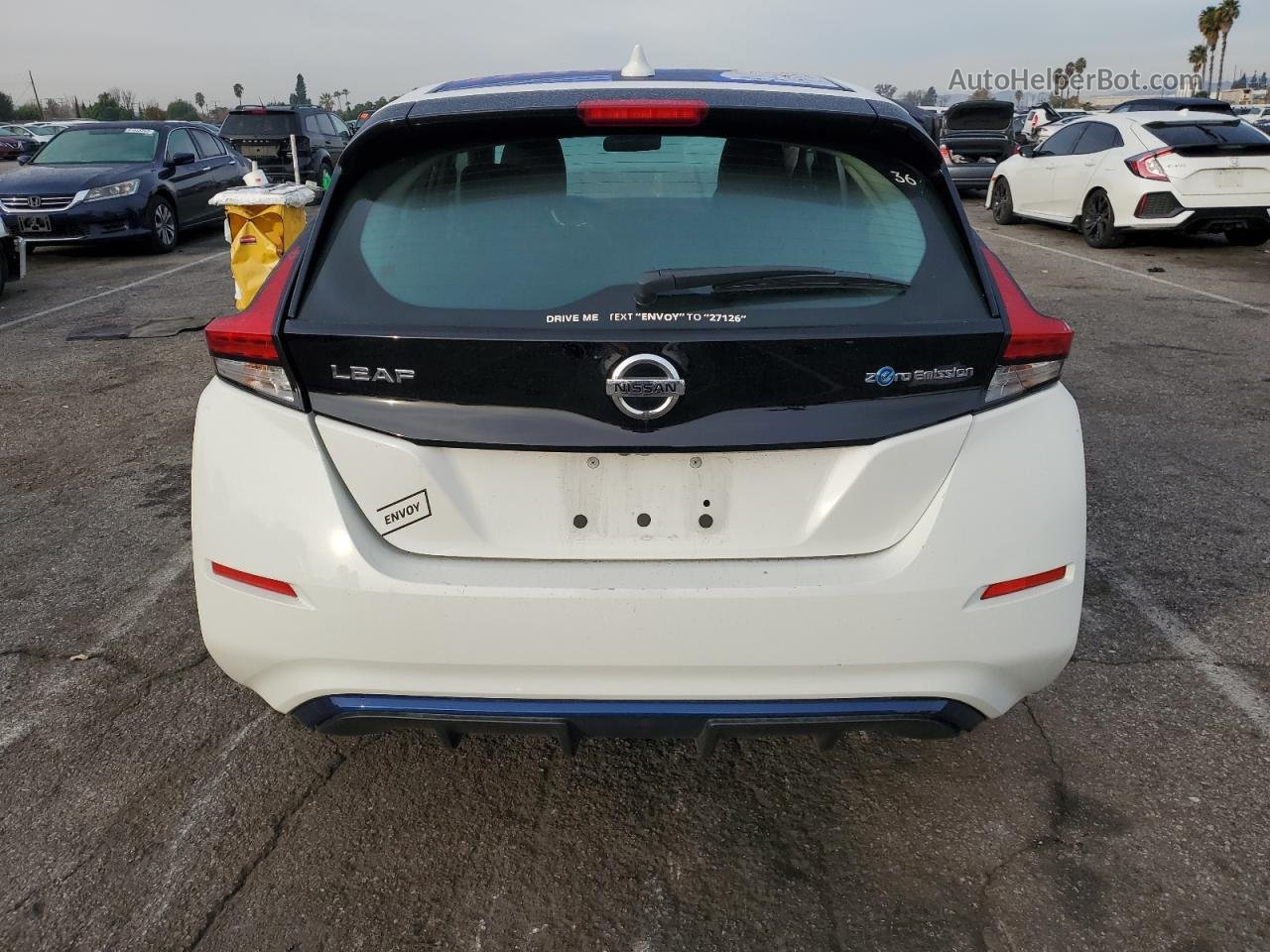 2019 Nissan Leaf S Белый vin: 1N4AZ1CP7KC305642