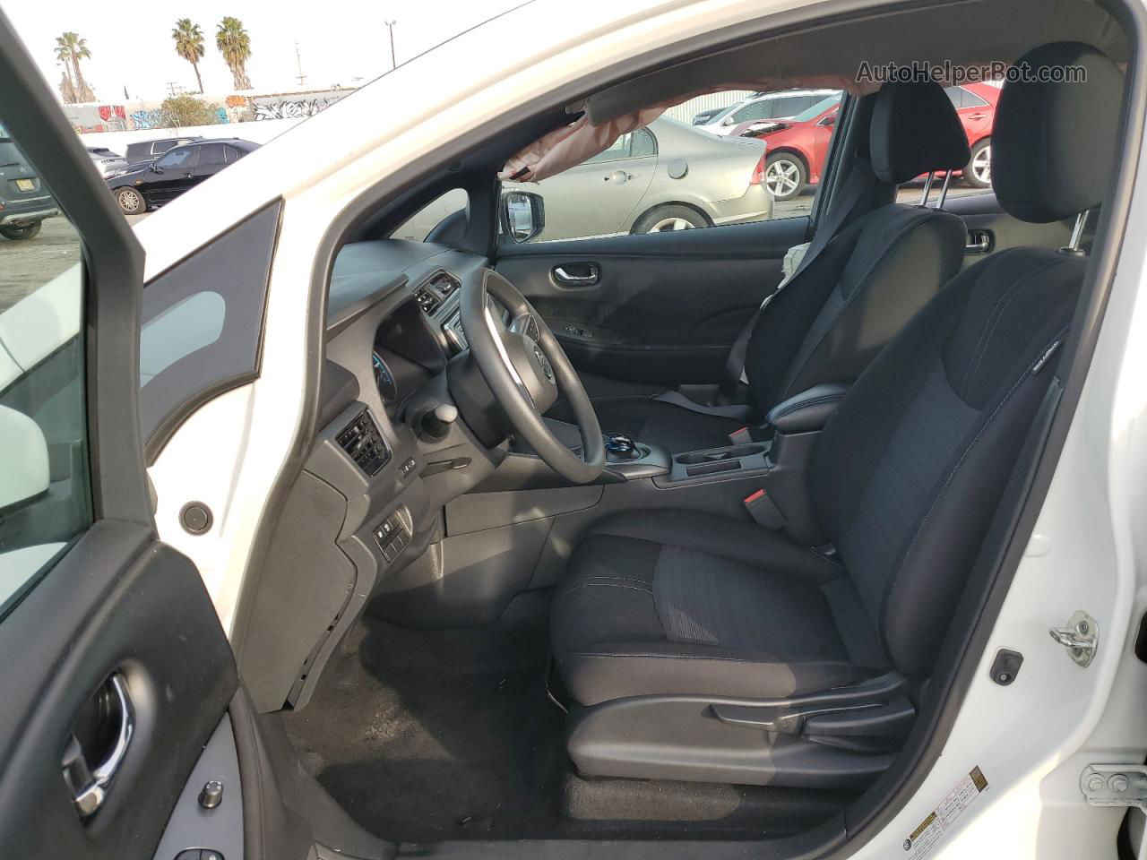 2019 Nissan Leaf S White vin: 1N4AZ1CP7KC305642