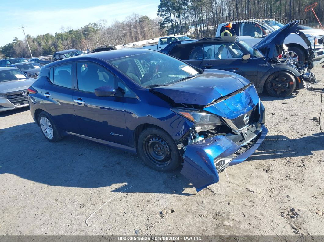 2019 Nissan Leaf S Blue vin: 1N4AZ1CP7KC305656