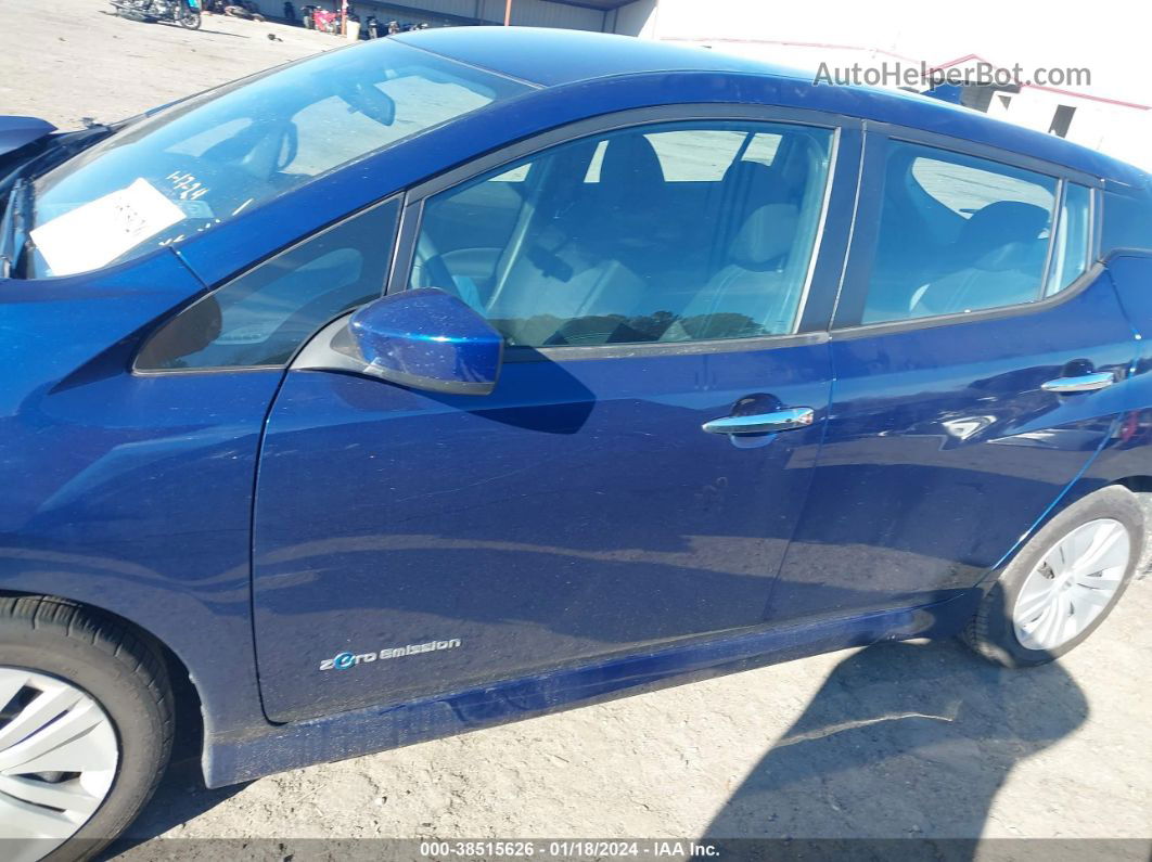 2019 Nissan Leaf S Blue vin: 1N4AZ1CP7KC305656