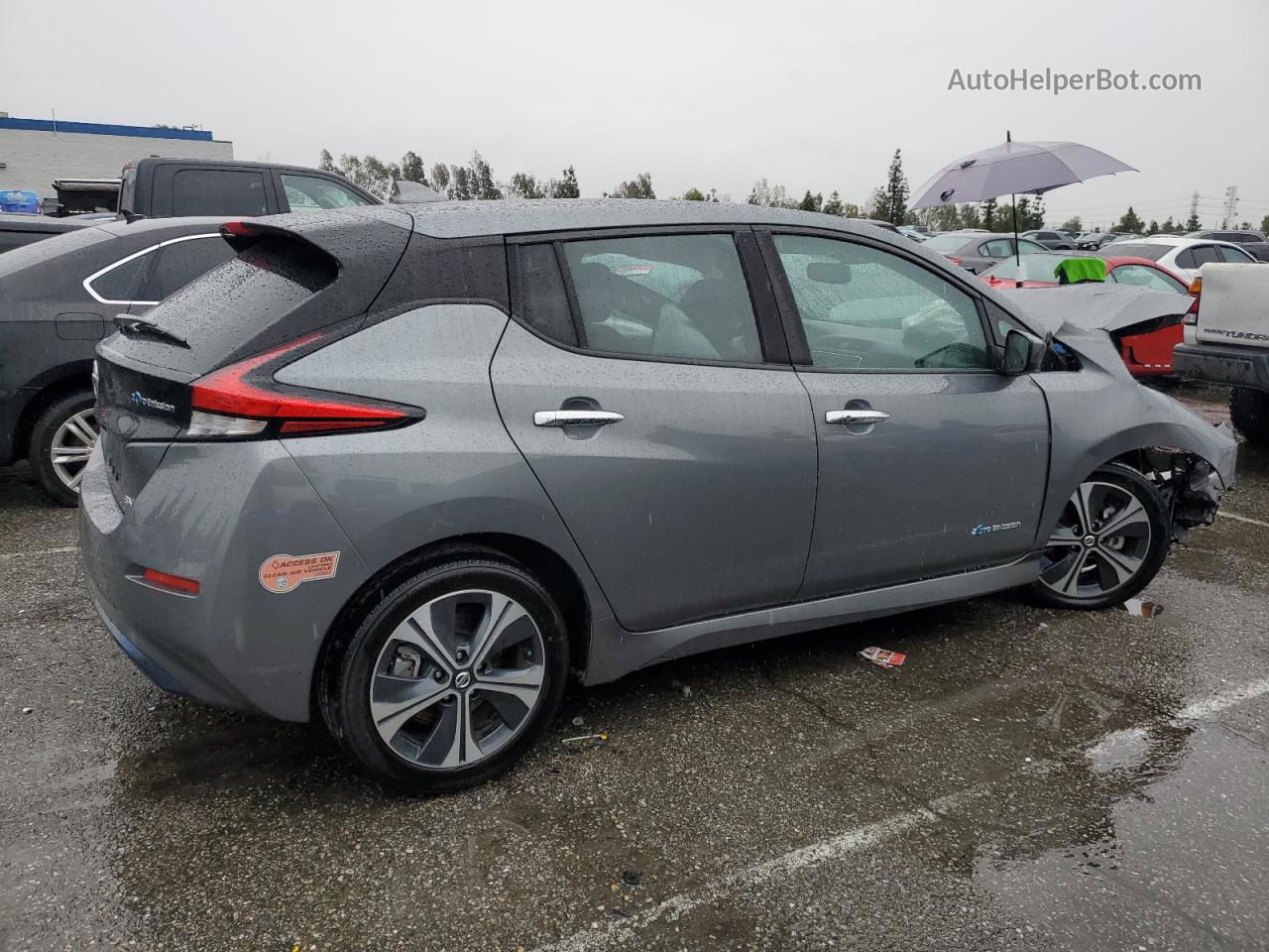 2019 Nissan Leaf S Gray vin: 1N4AZ1CP7KC320061