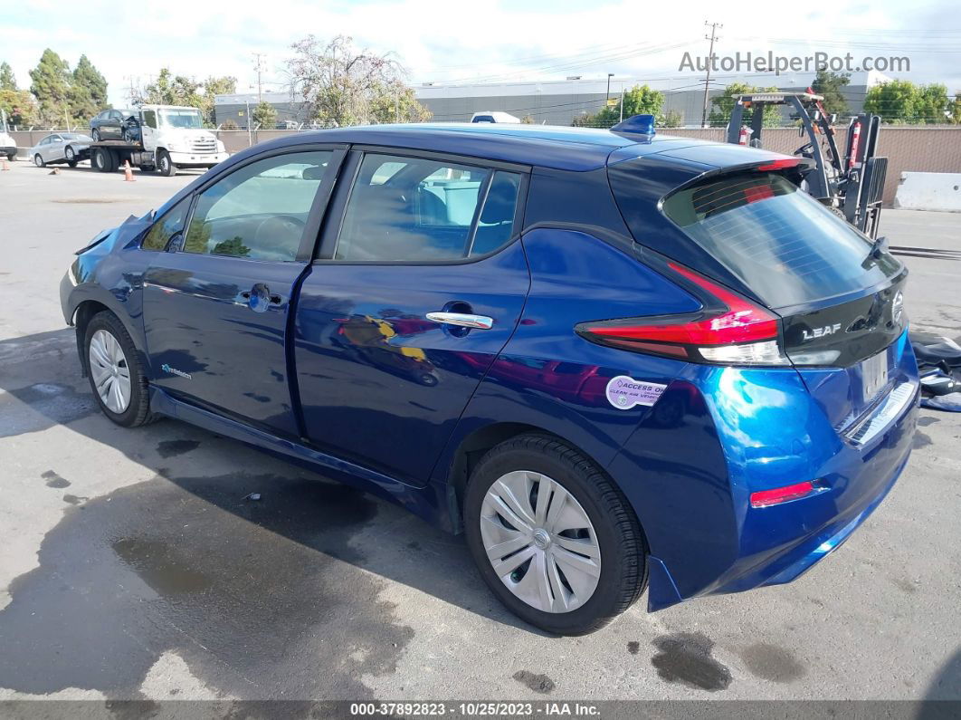 2019 Nissan Leaf S Синий vin: 1N4AZ1CP8KC302426